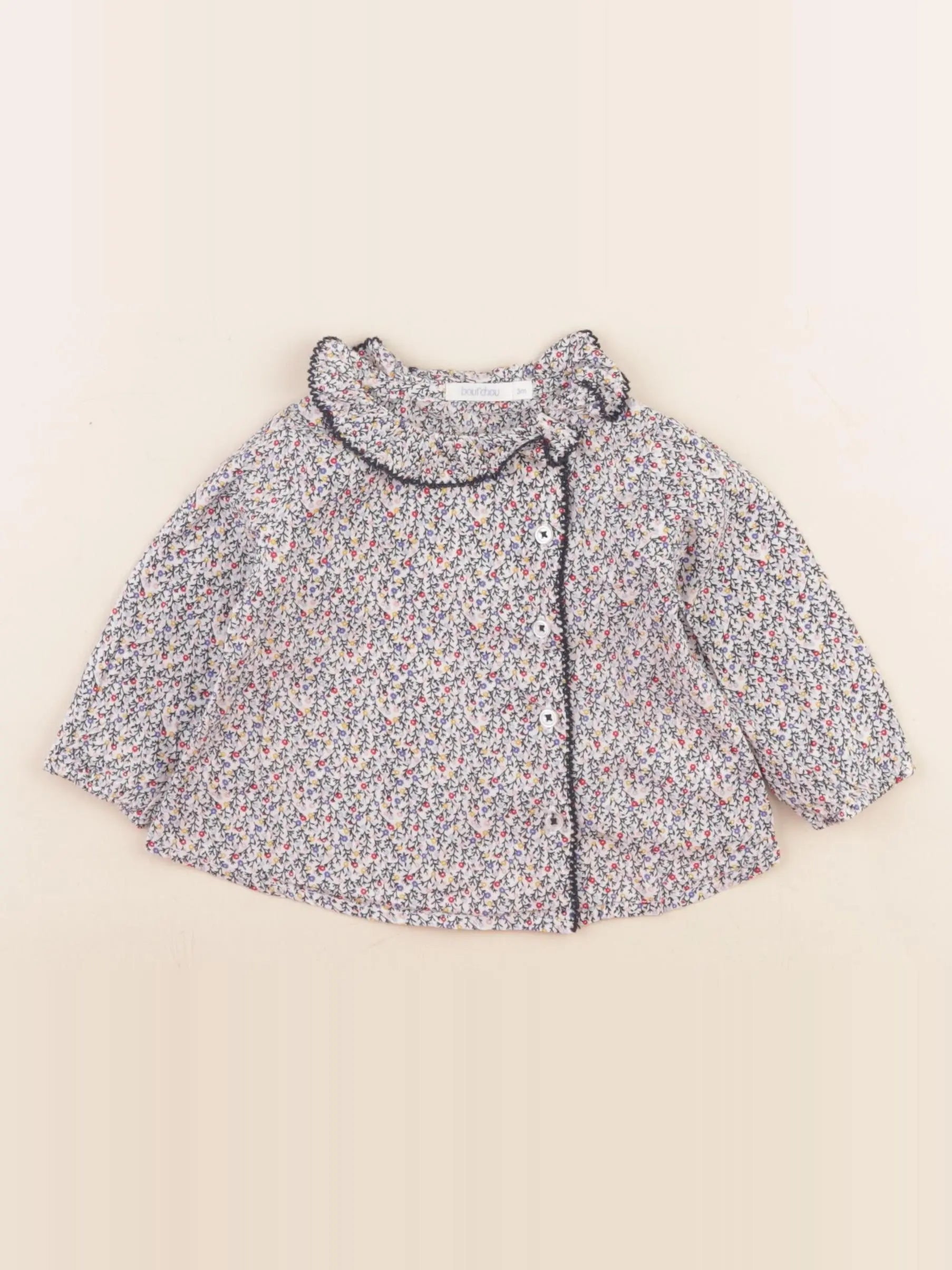 Boutchou - blouse multicolore - 3 mois