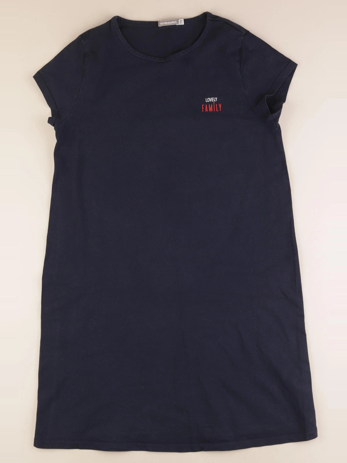Vertbaudet - chemise de nuit grossesse coton bleu - 38 à 40