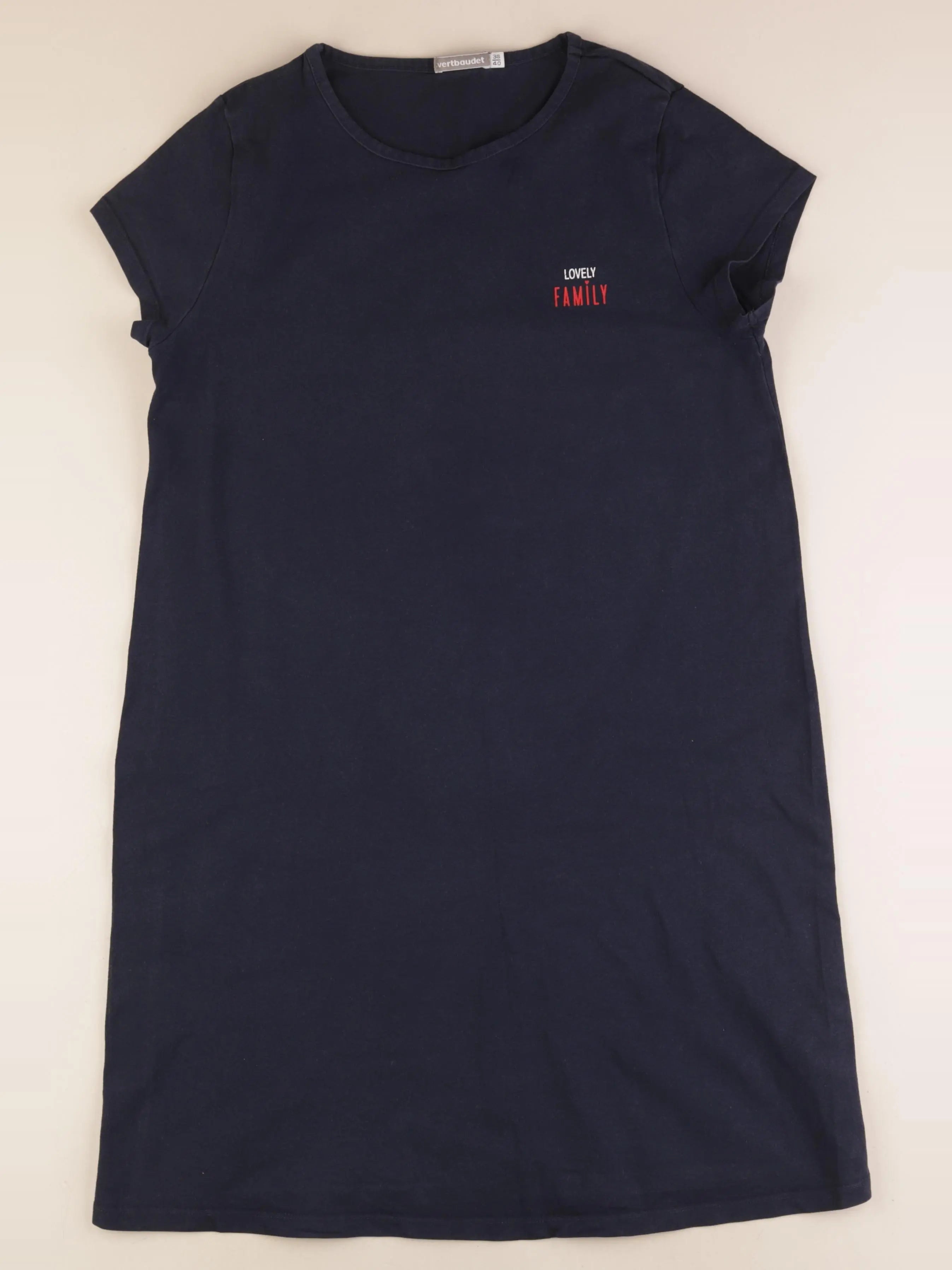 Vertbaudet - chemise de nuit grossesse coton bleu - 38 à 40