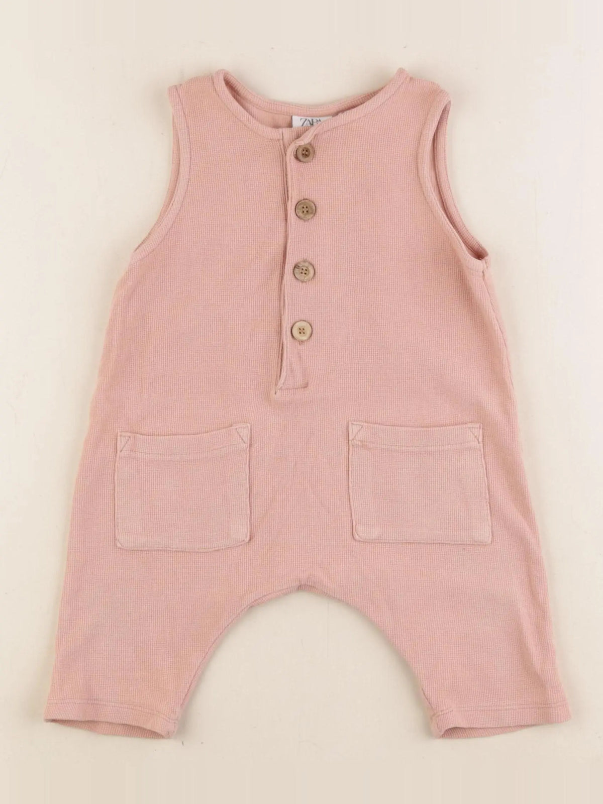 Zara - combinaison rose - 6/9 mois