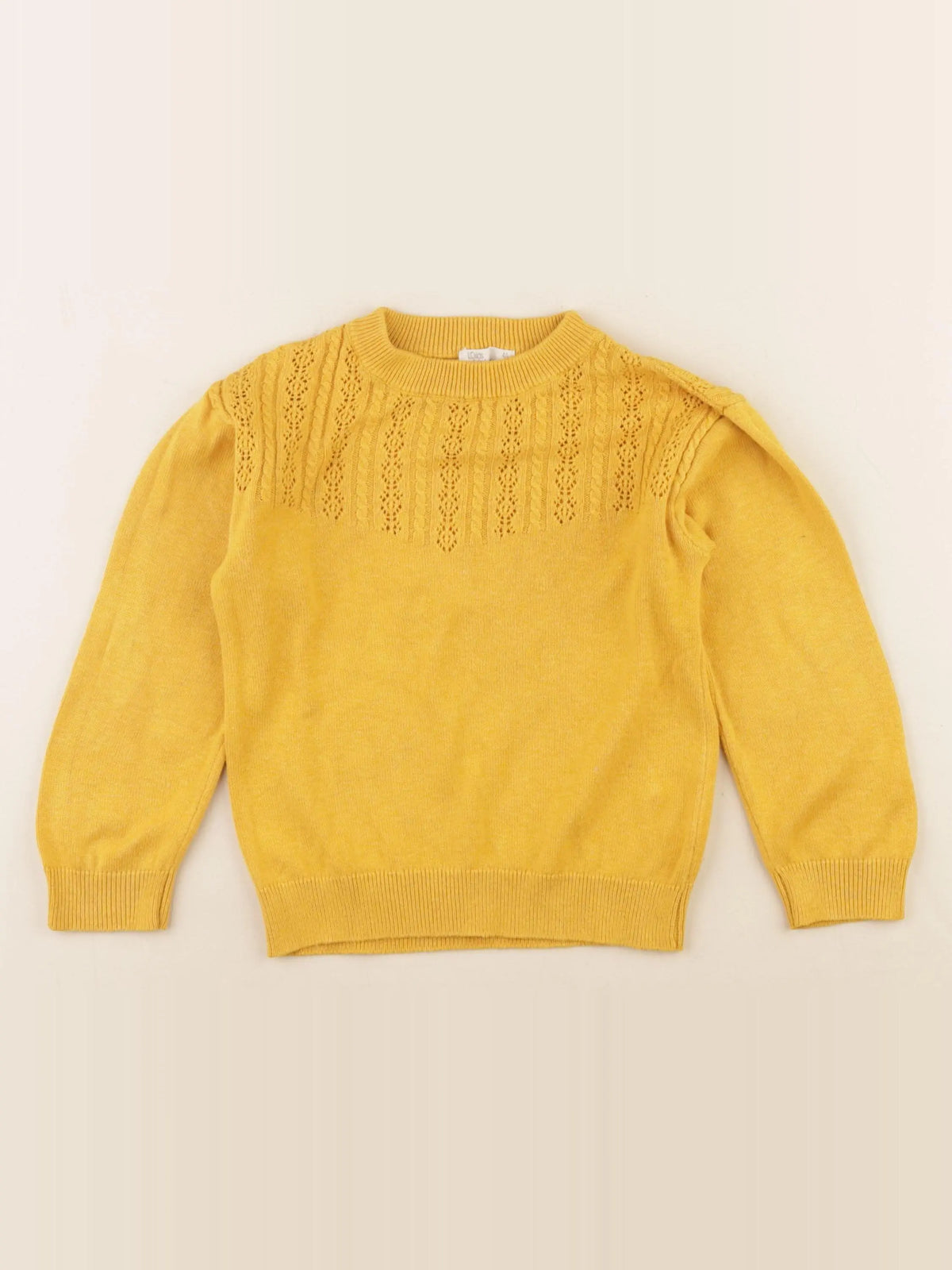 Little Cigogne - pull jaune - 4 ans