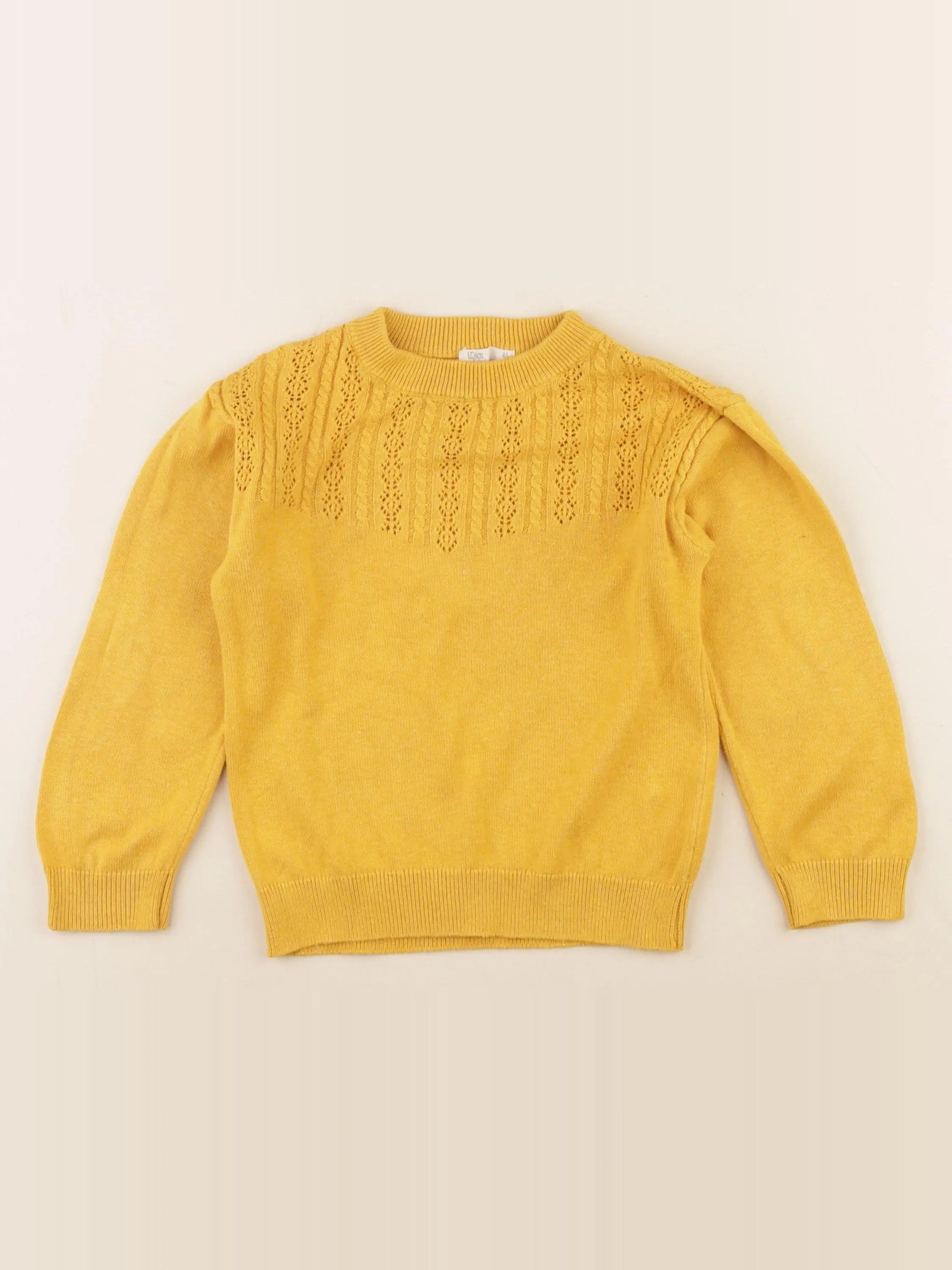 Little Cigogne - pull jaune - 4 ans