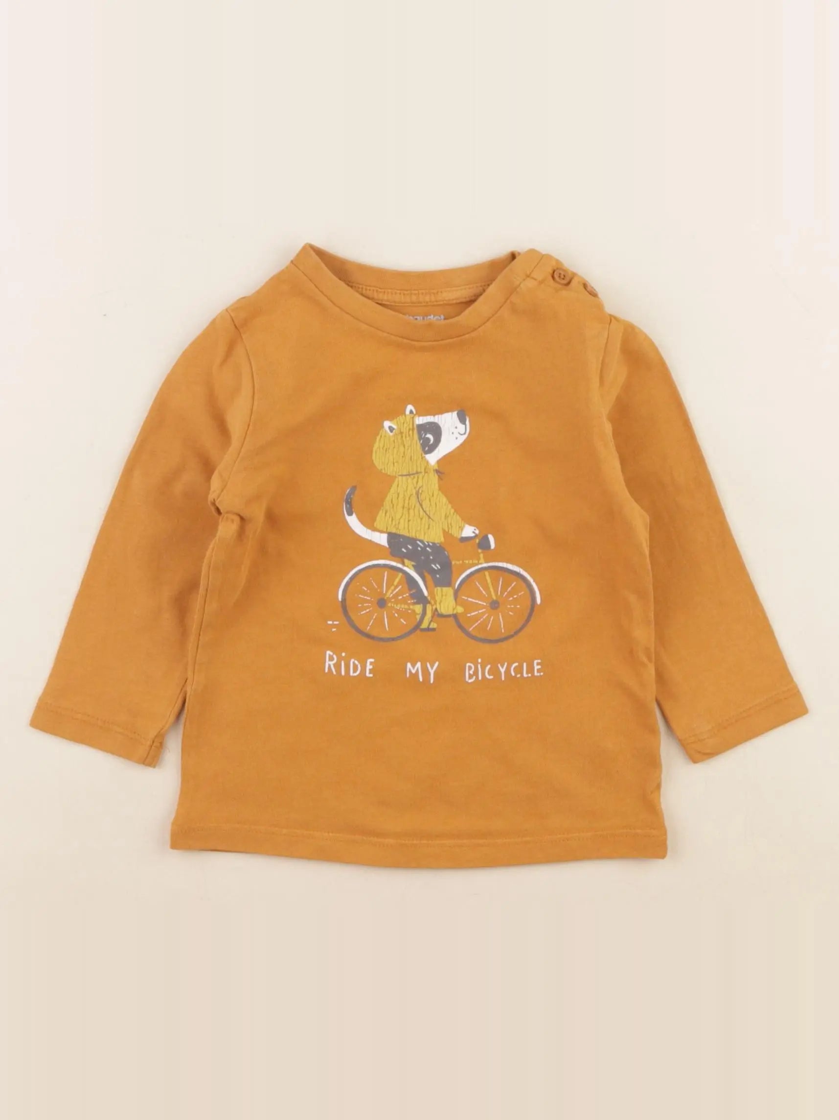 Vertbaudet - tee-shirt jaune - 12 mois