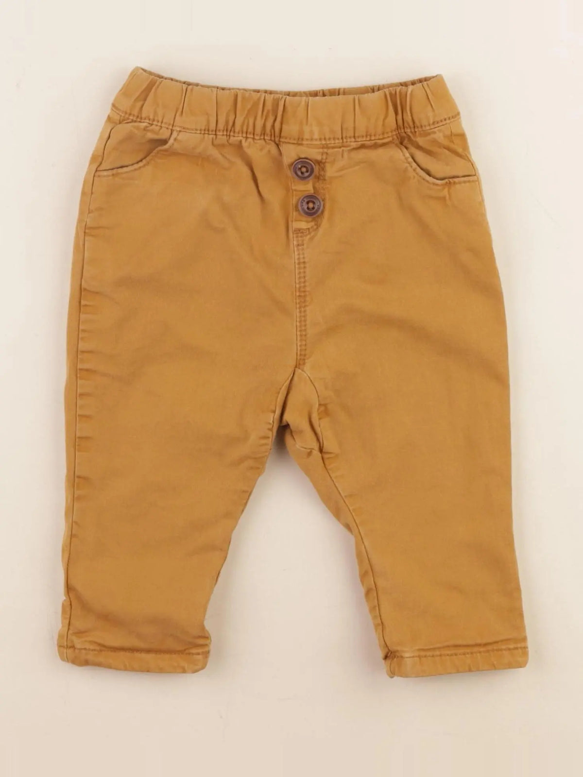 Tape à l'oeil - pantalon doublé jaune - 9 mois