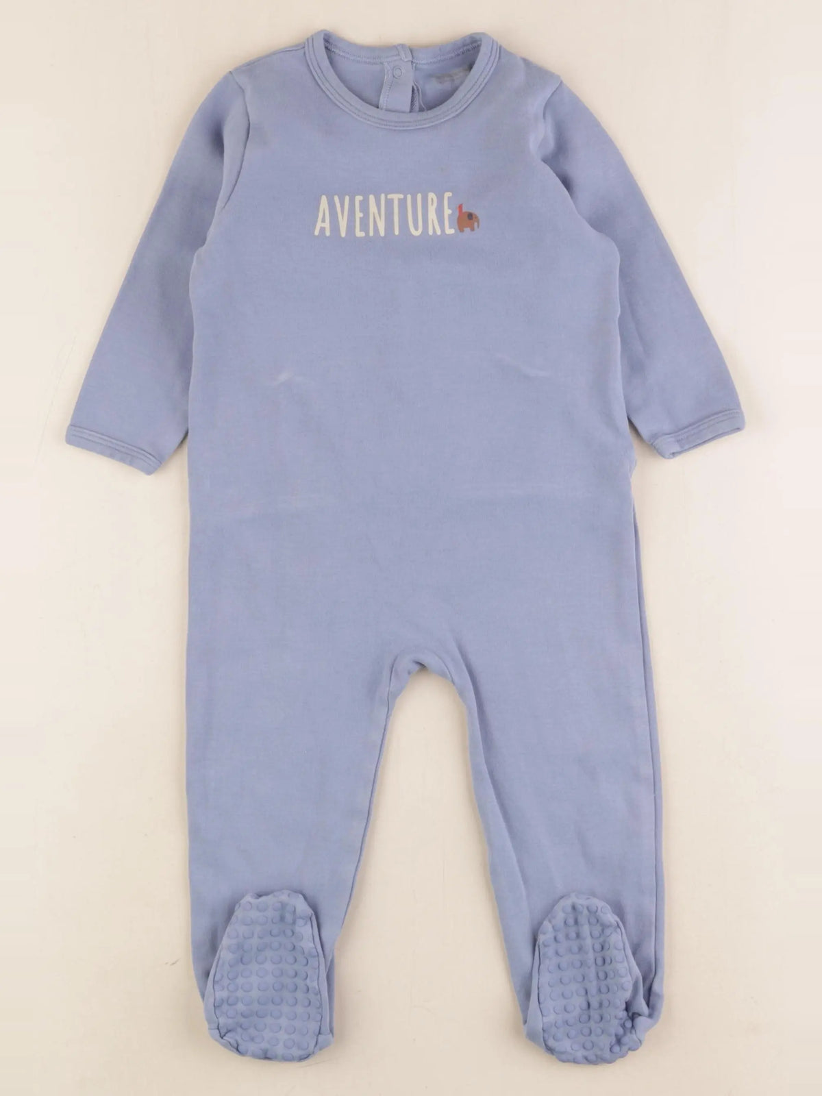 Vertbaudet - pyjama coton bleu - 24 mois