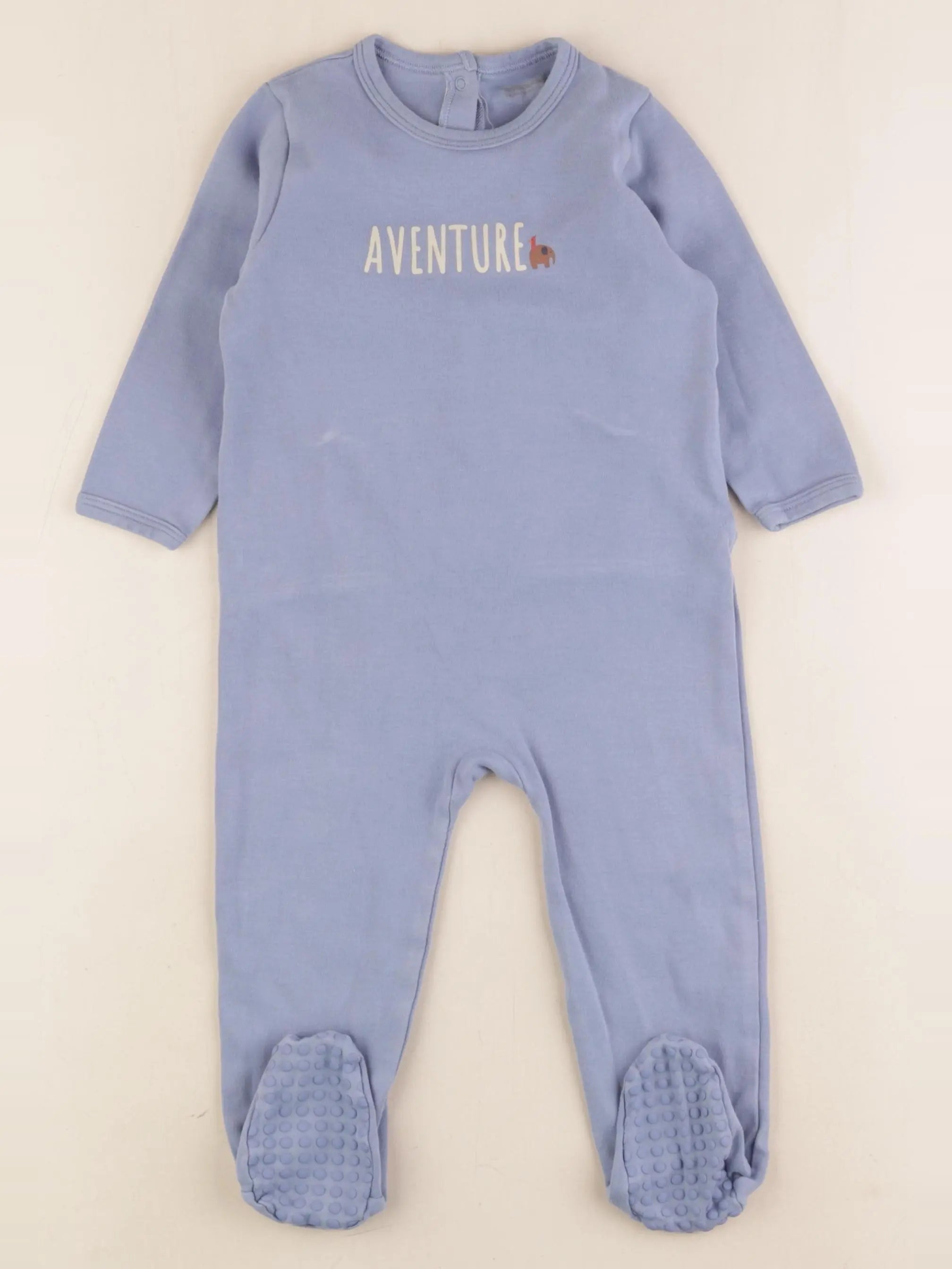 Vertbaudet - pyjama coton bleu - 24 mois