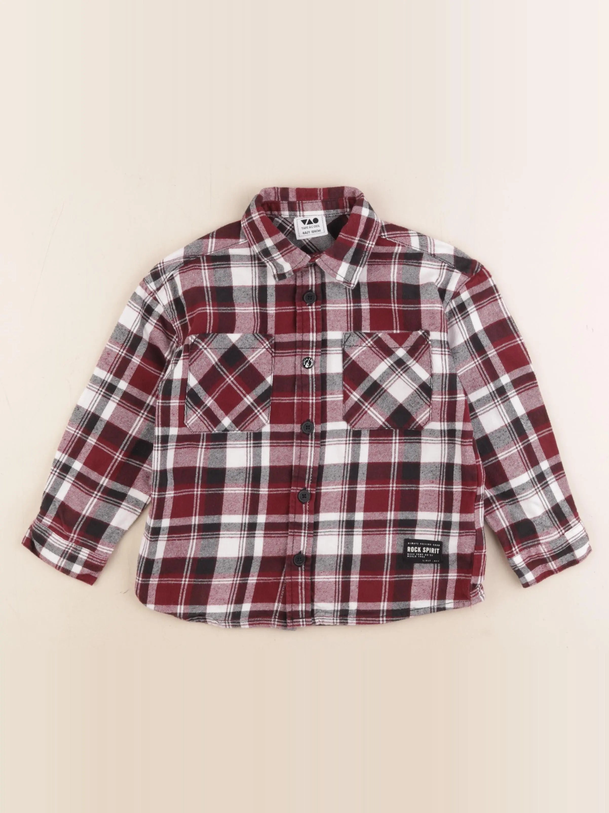 Tape à l'oeil - chemise rouge, noir - 4 ans