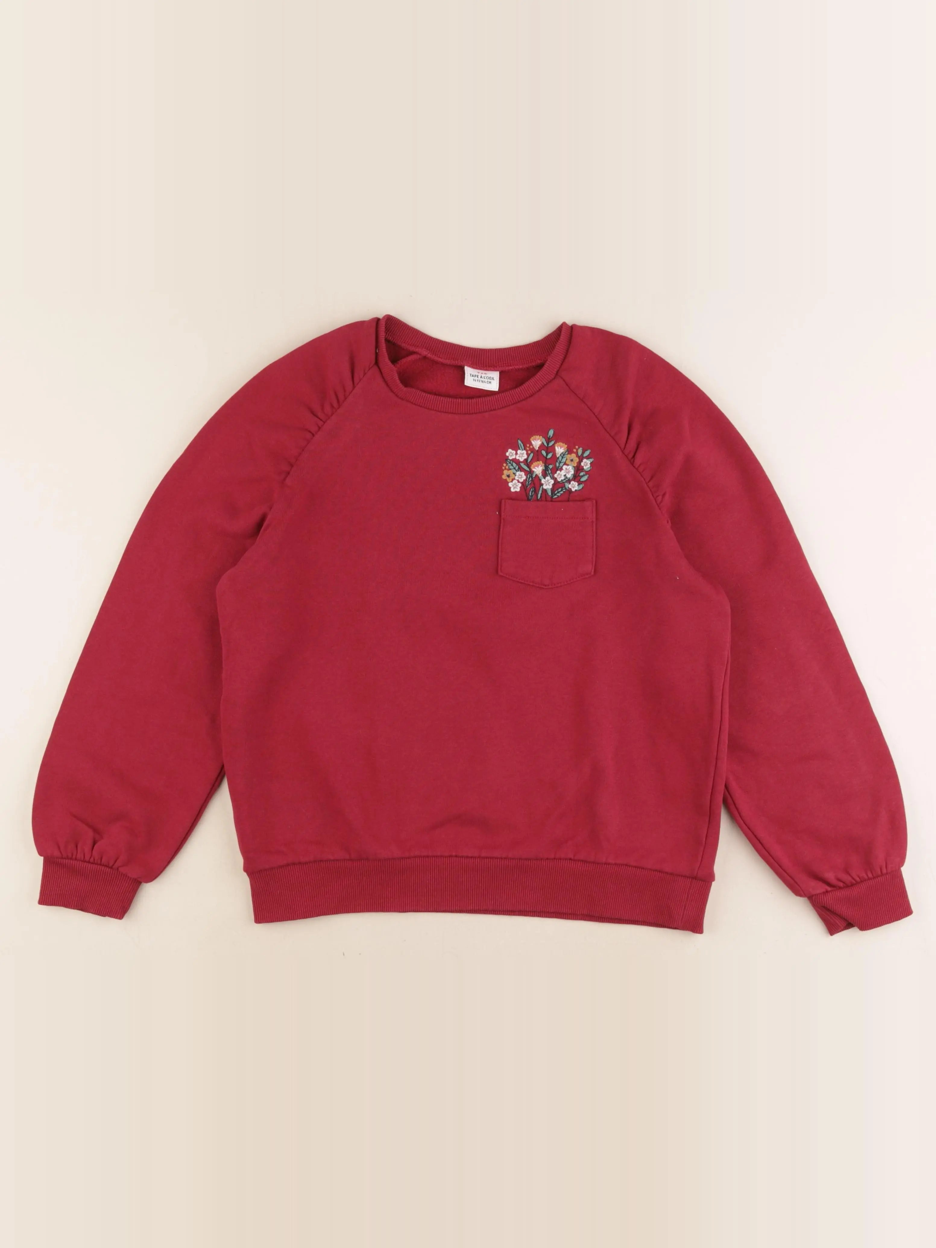 Tape à l'oeil - sweat rouge - 14 ans