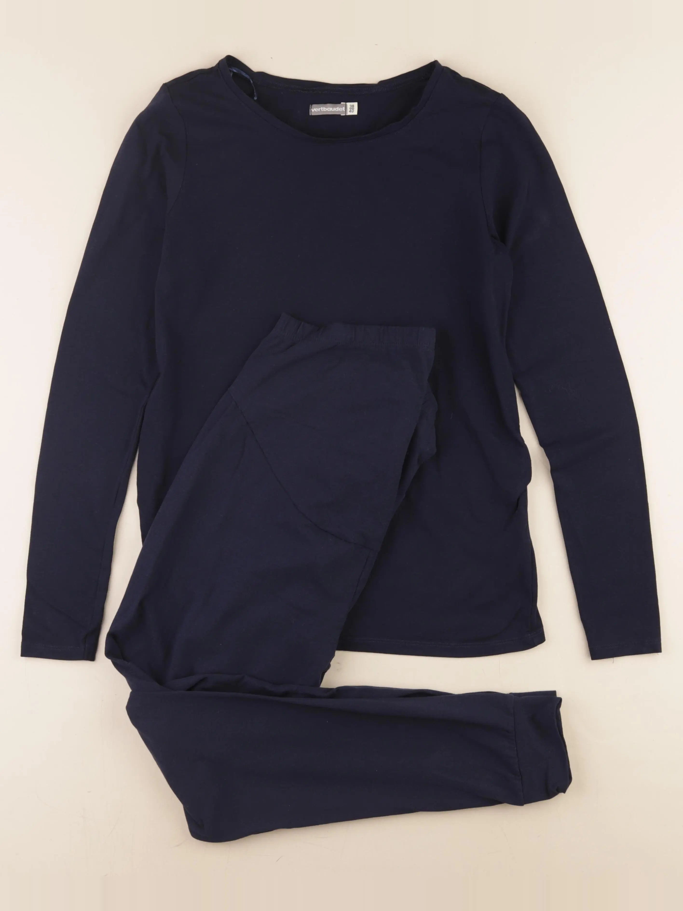 Vertbaudet - pyjama grossesse coton bleu - 38 à 40