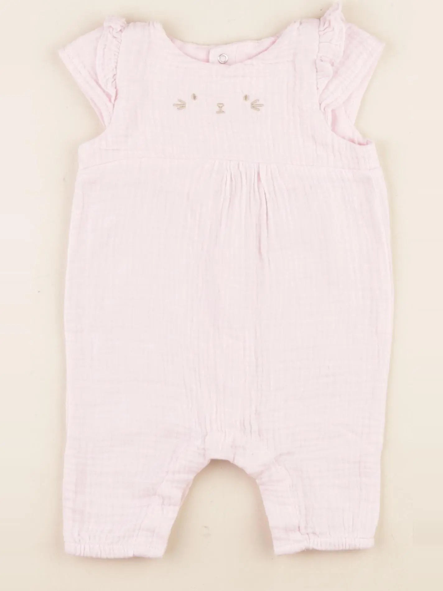 Vertbaudet - combinaison rose - 1 mois