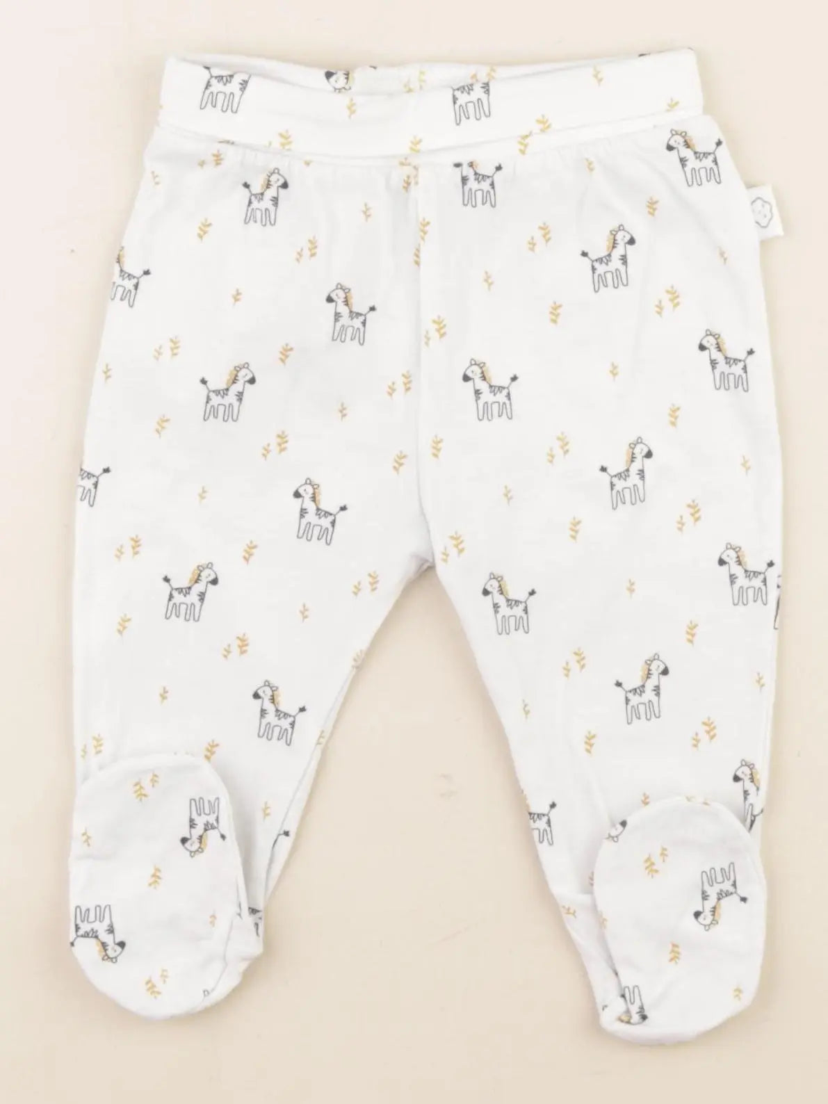 Vertbaudet - legging blanc - 6 mois