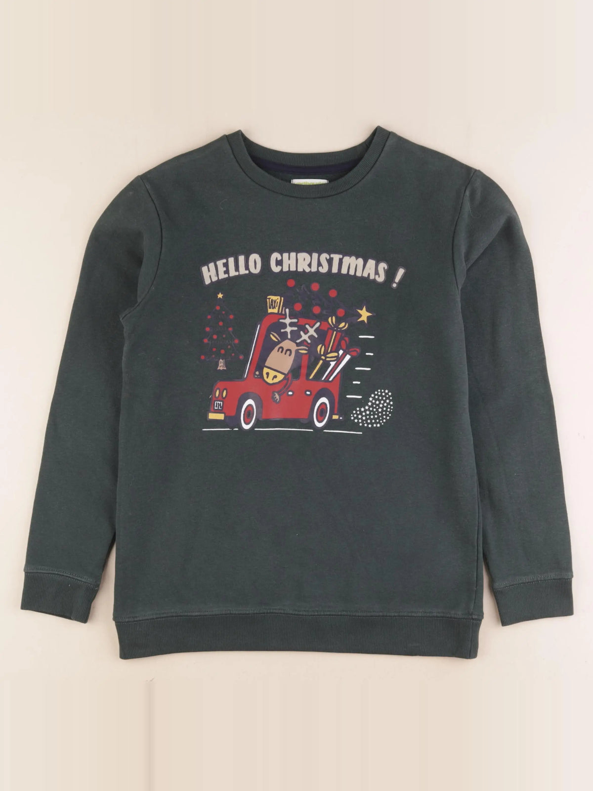Vertbaudet - sweat vert - 12 ans