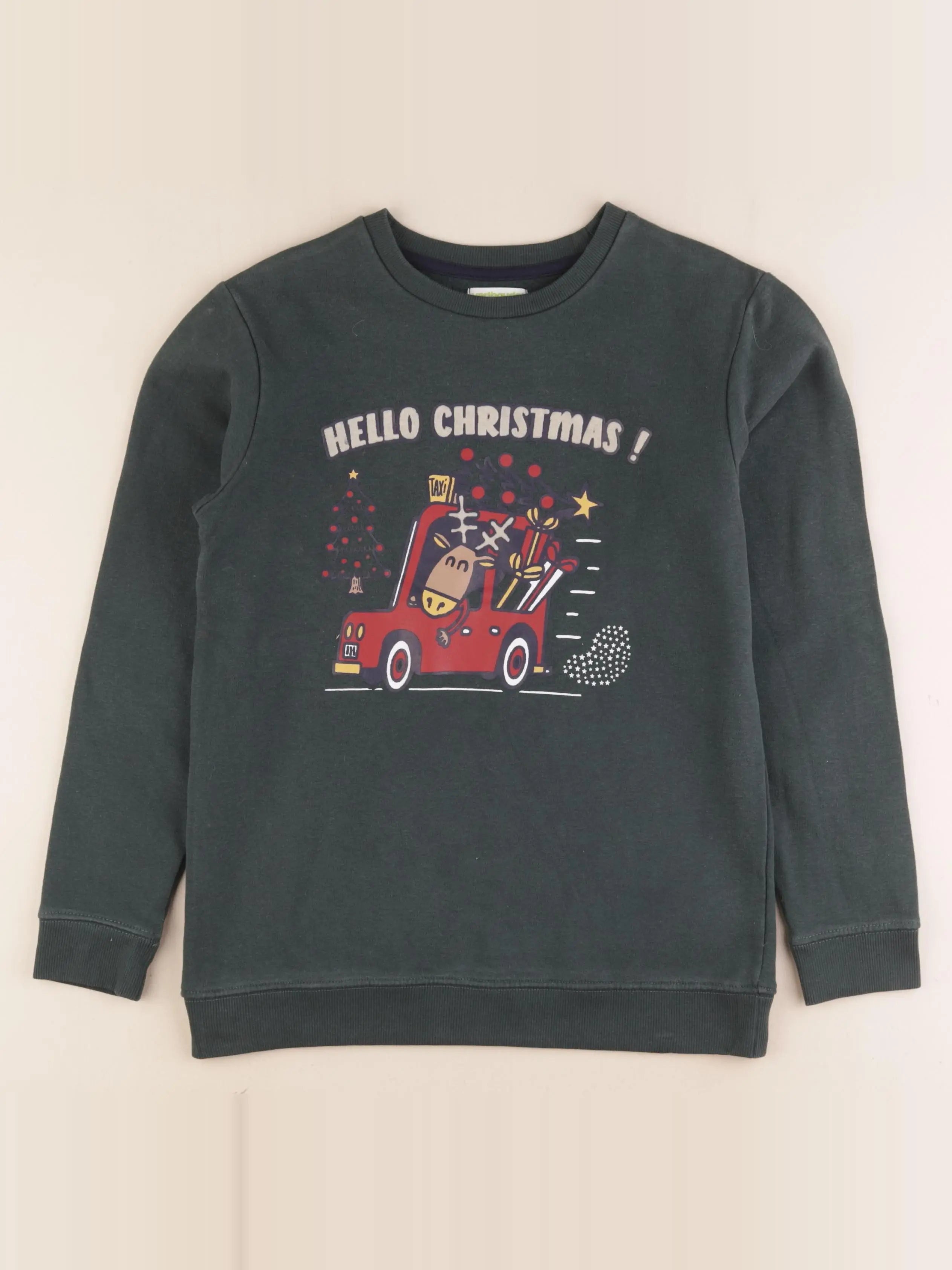 Vertbaudet - sweat vert - 12 ans