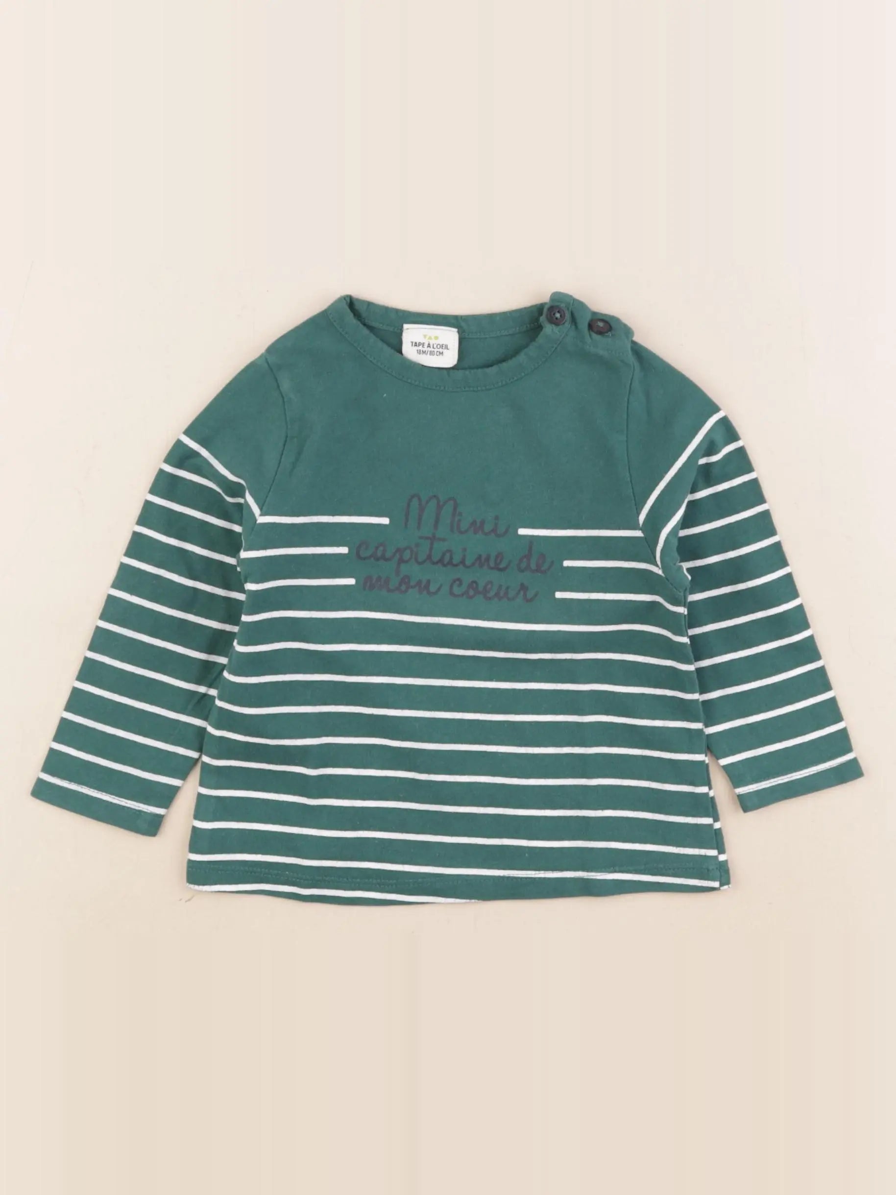 Tape à l'oeil - tee-shirt vert - 18 mois