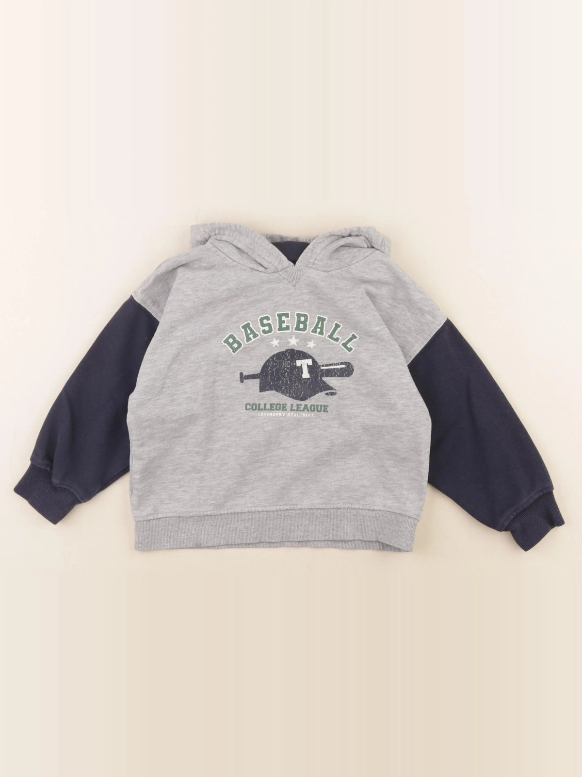 Vertbaudet - sweat bleu, gris - 4 ans