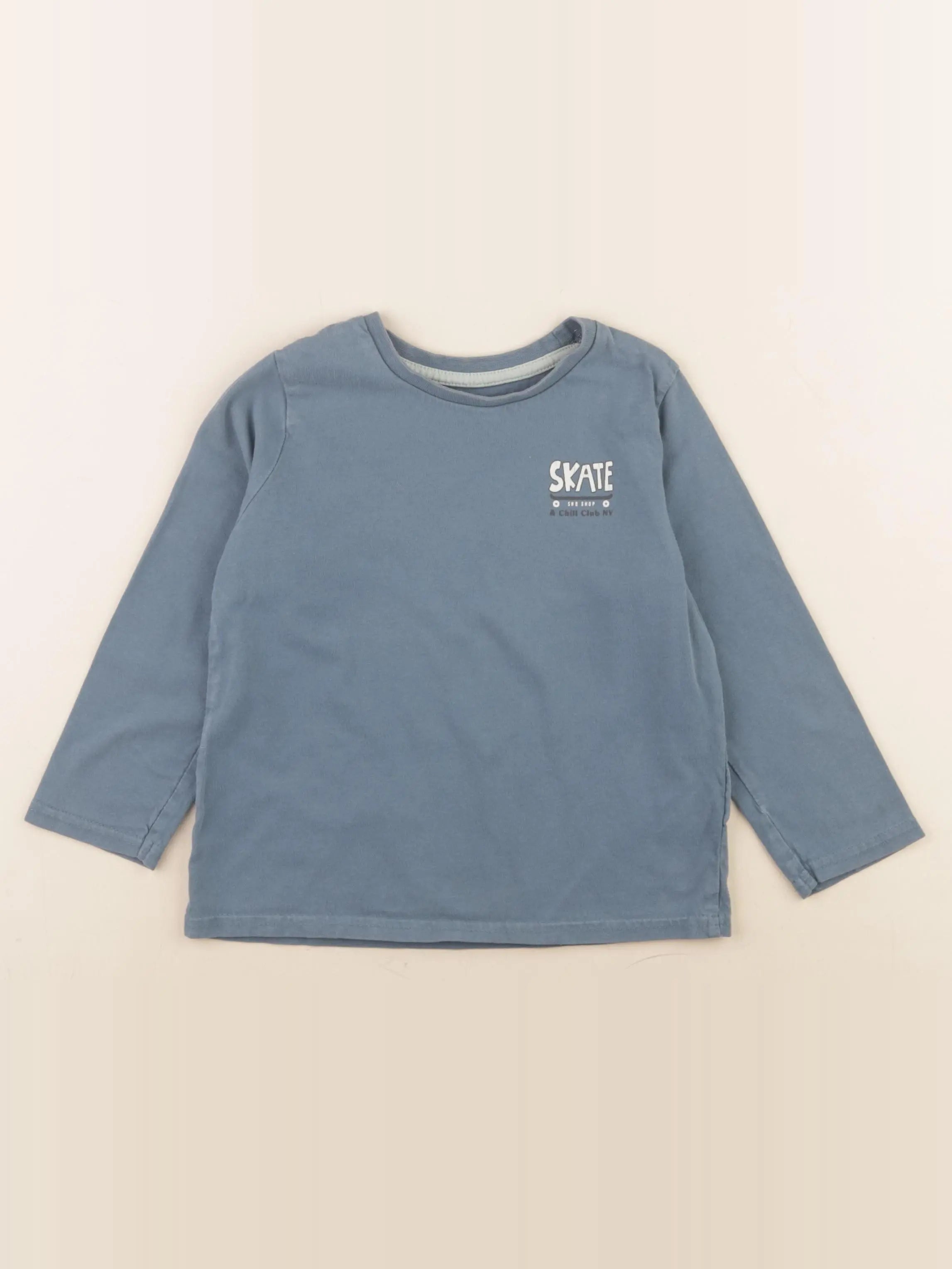 Vertbaudet - tee-shirt bleu - 4 ans
