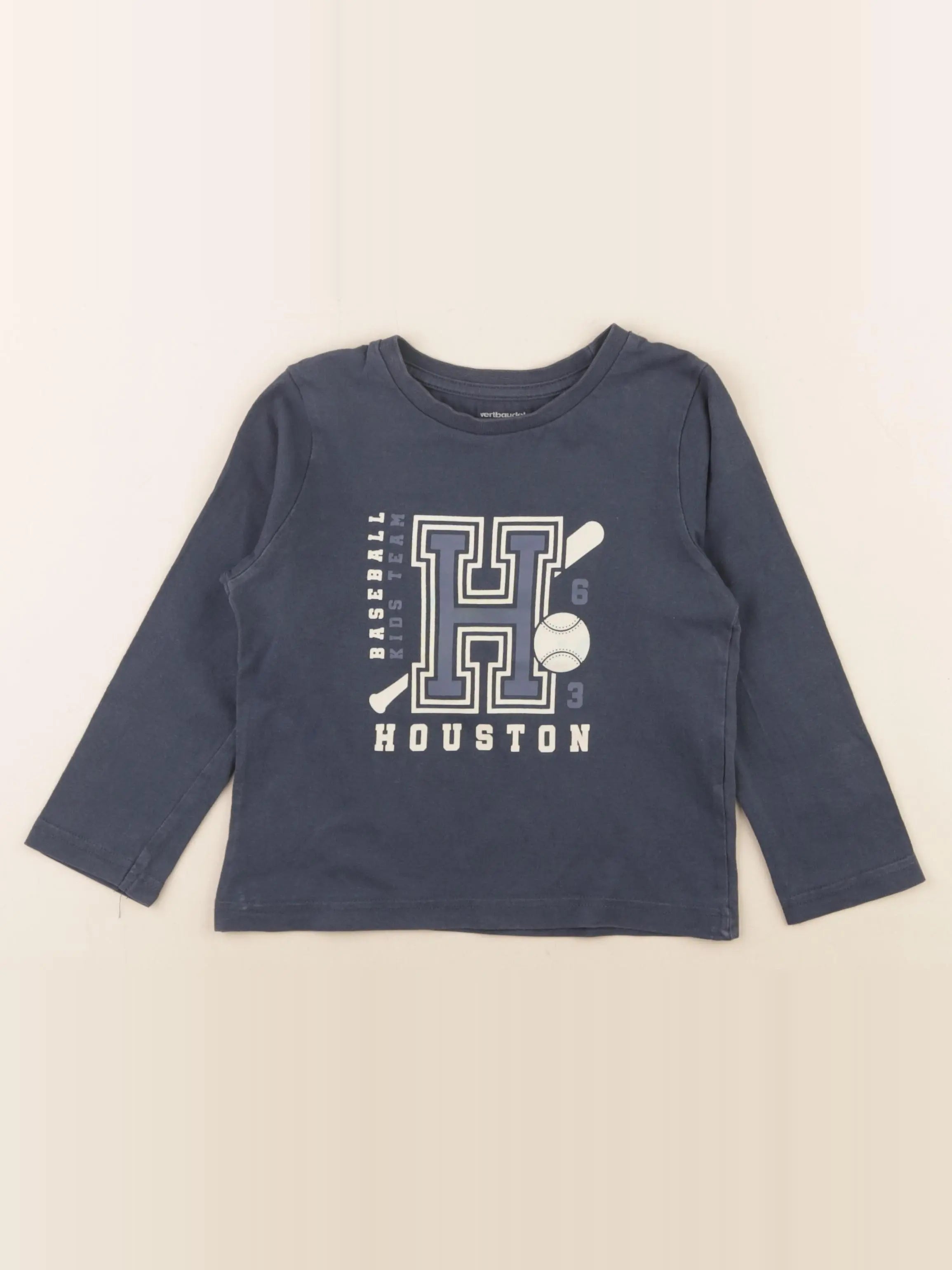 Vertbaudet - tee-shirt bleu - 4 ans