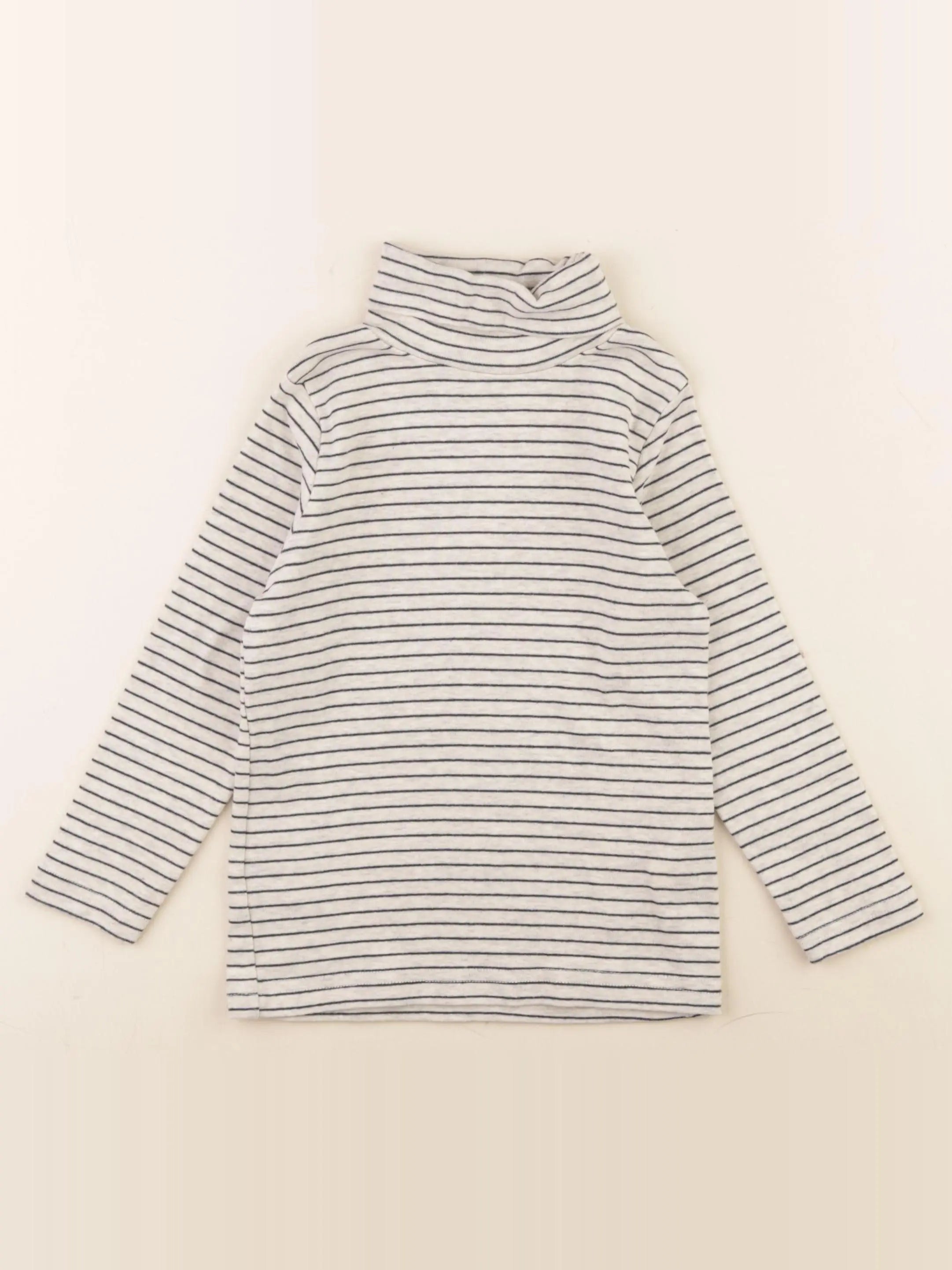 Vertbaudet - sous-pull bleu, beige - 4 ans