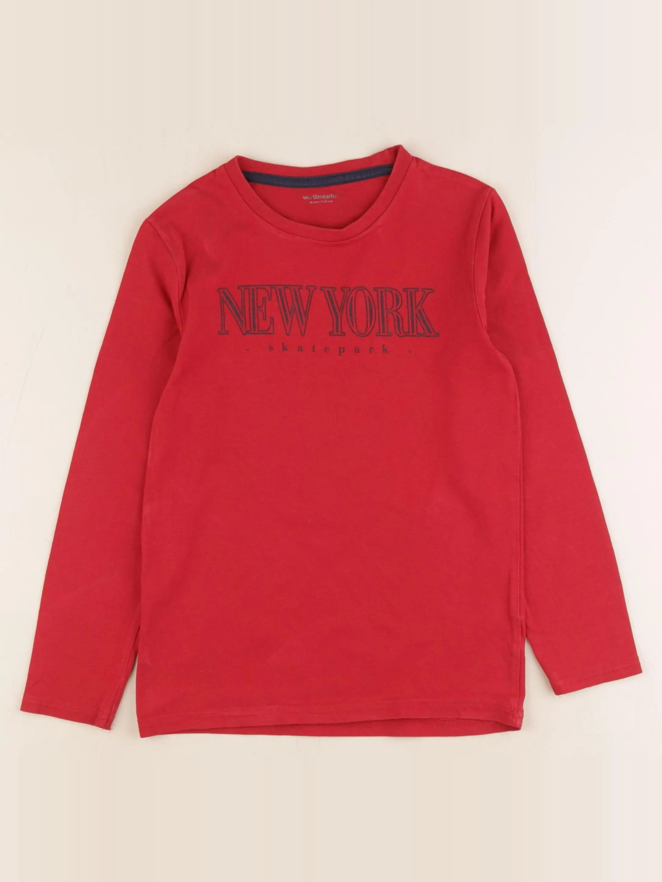 Vertbaudet - tee-shirt rouge - 8 ans