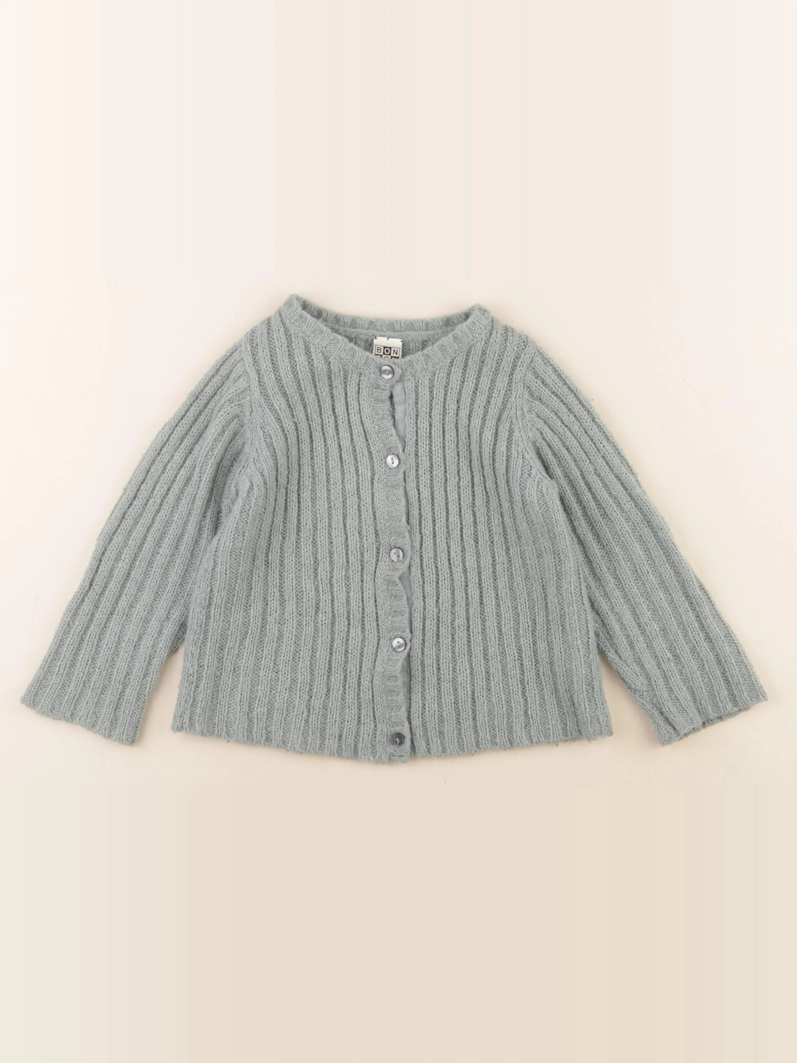 Bonton - gilet vert - 4 ans