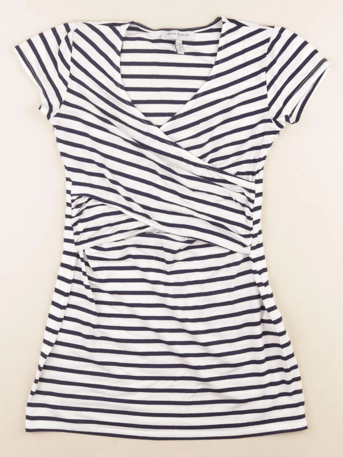 Envie de fraise - tee-shirt grossesse, allaitement blanc, bleu - 34 à 36