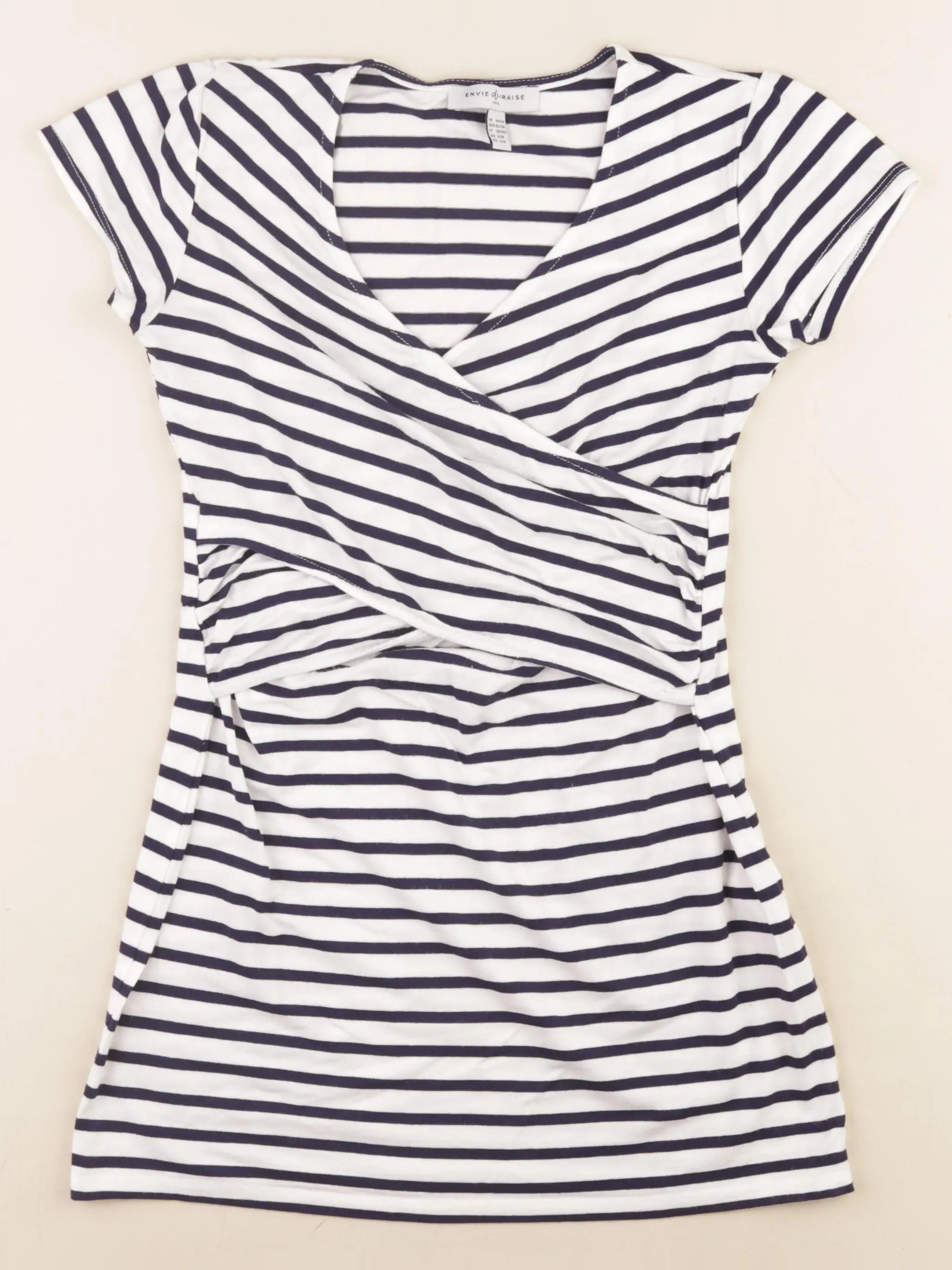 Envie de fraise - tee-shirt grossesse, allaitement blanc, bleu - 34 à 36