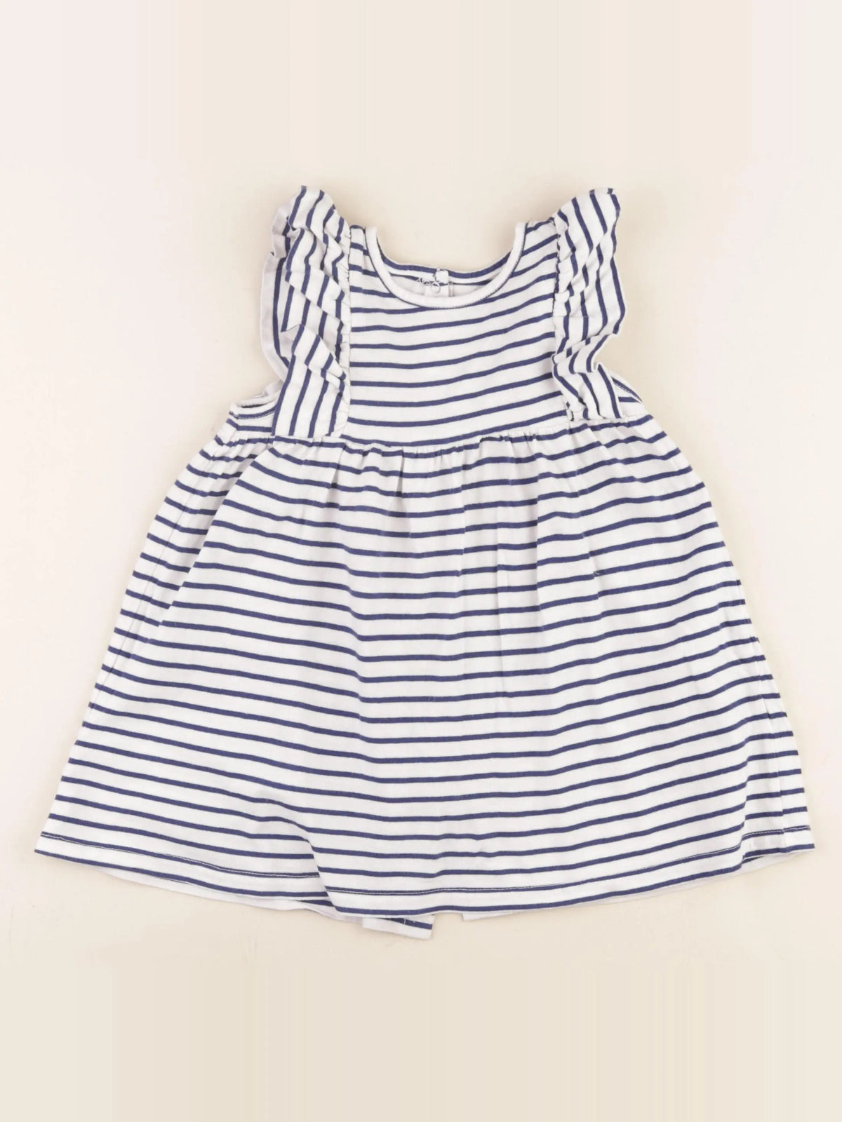 Vertbaudet - robe bleu, blanc - 24 mois