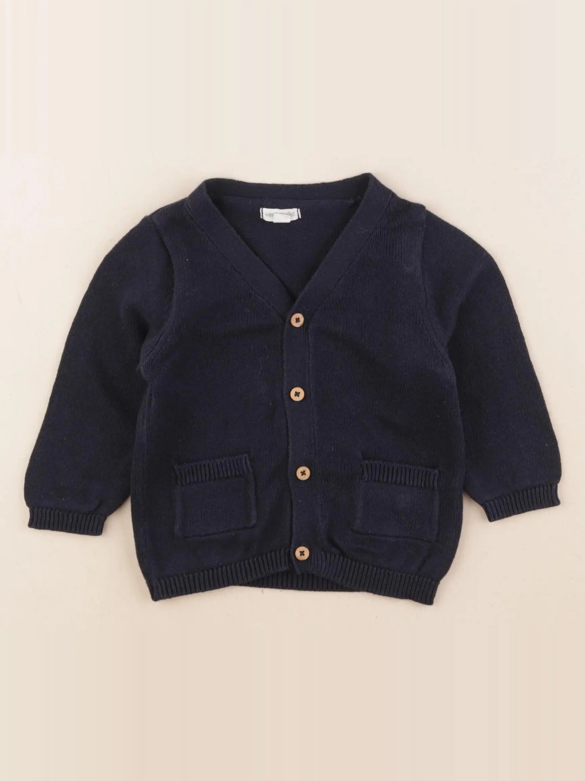 Vertbaudet - gilet bleu - 12 mois