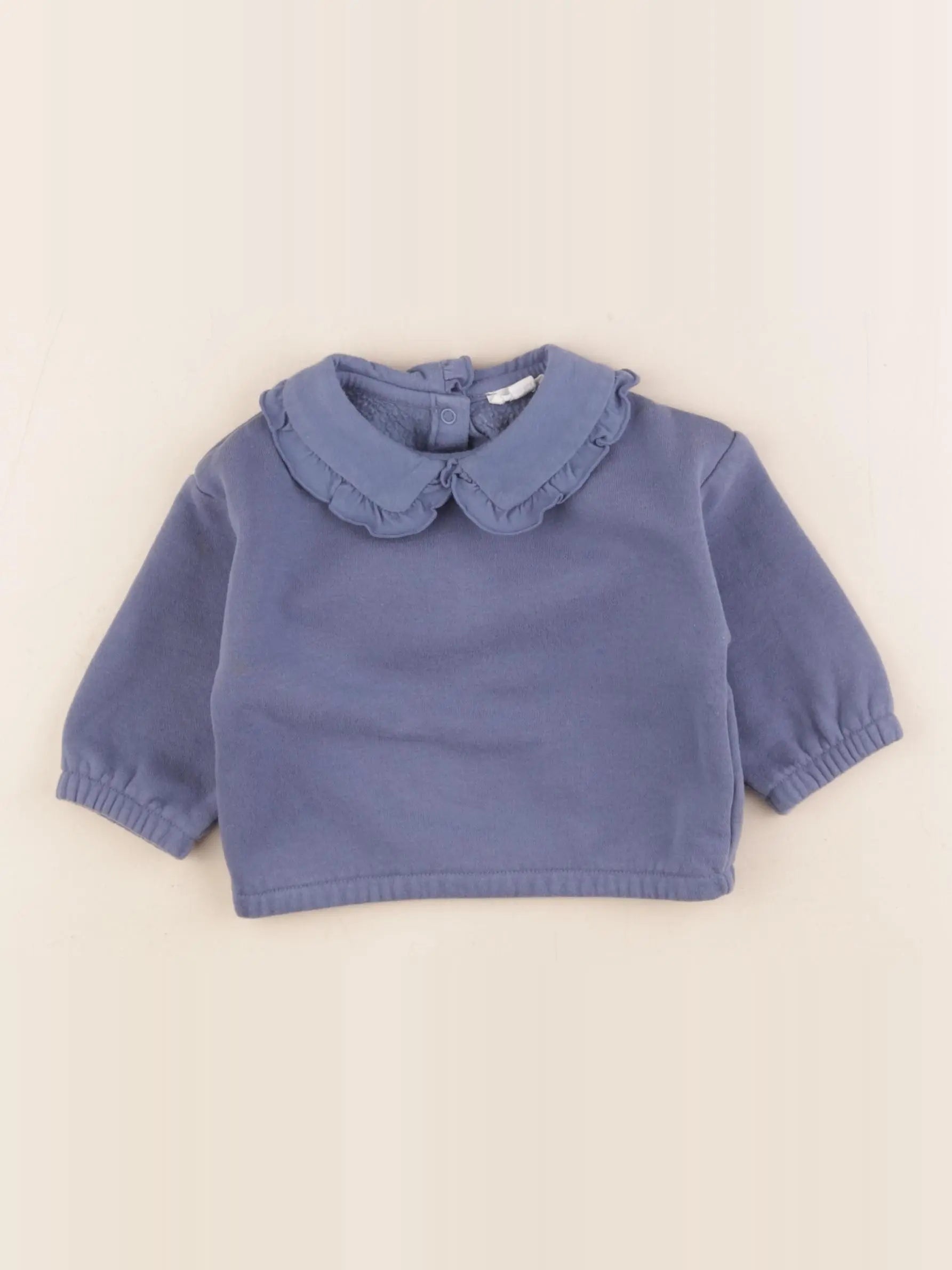 Vertbaudet - sweat bleu - 6 mois