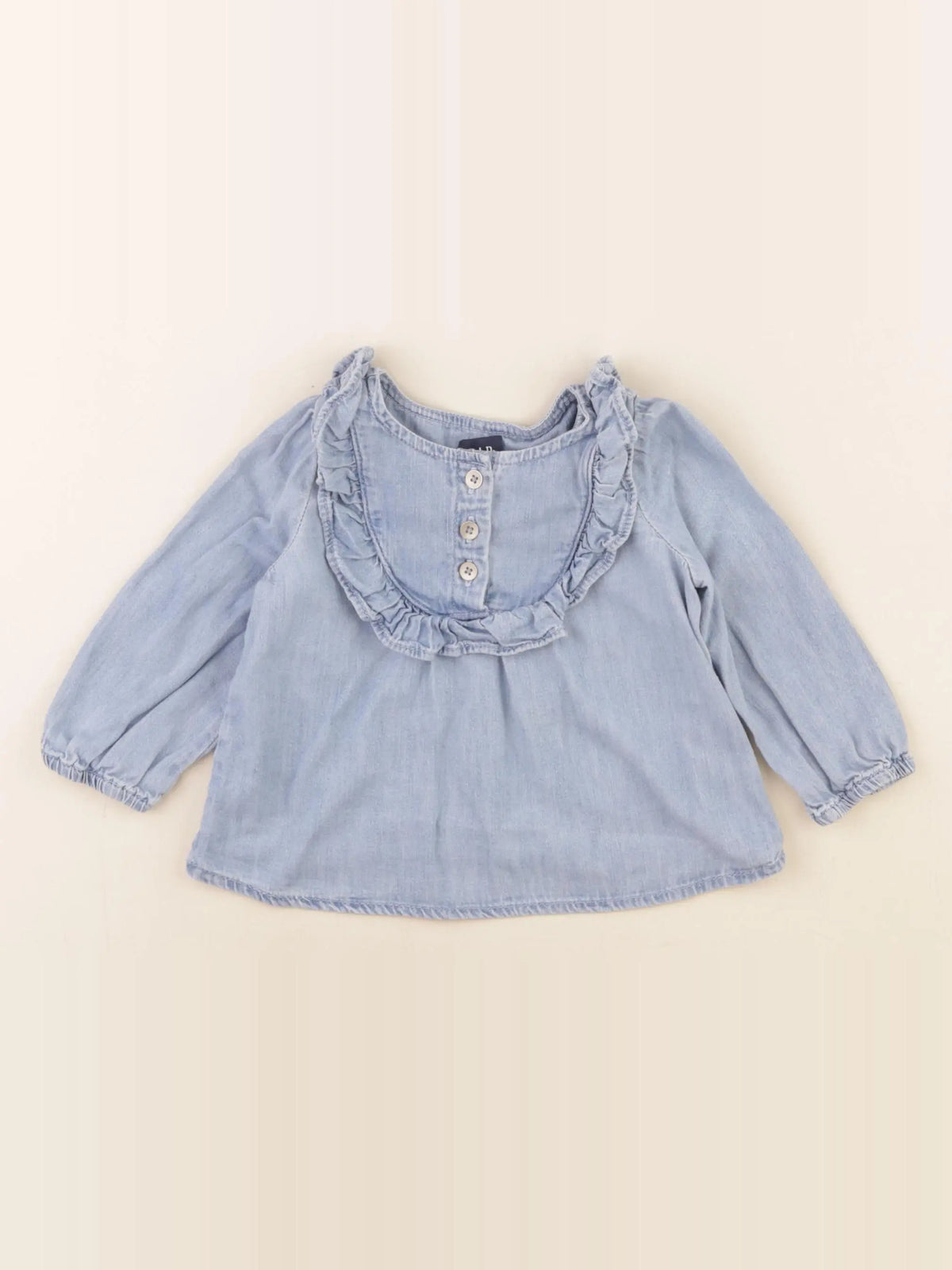 GAP - blouse bleu - 6/12 mois