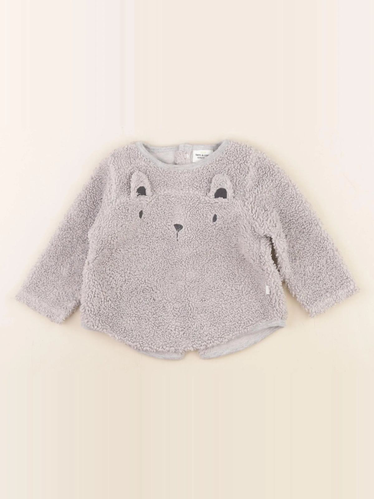 Tape à l'oeil - sweat gris - 12 mois