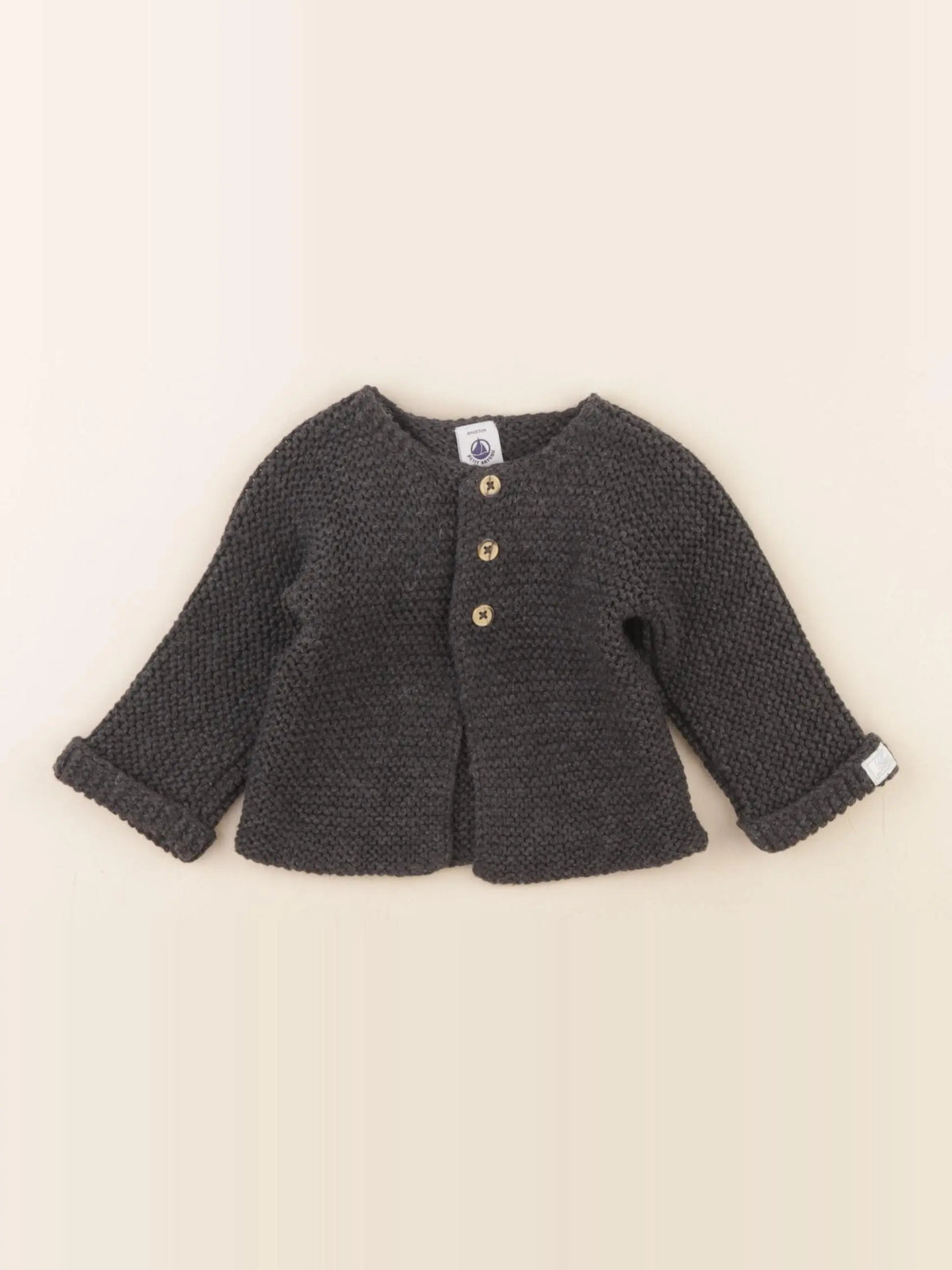 Petit Bateau - gilet gris - 6 mois