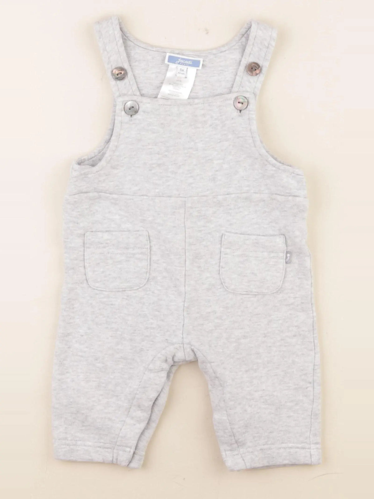 Jacadi - salopette gris - 6 mois
