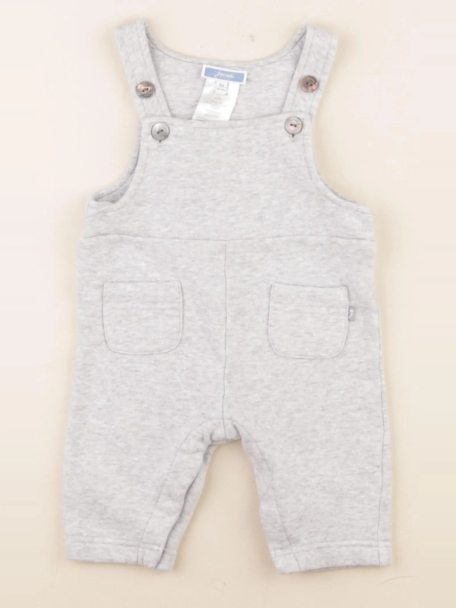 Jacadi - salopette gris - 6 mois
