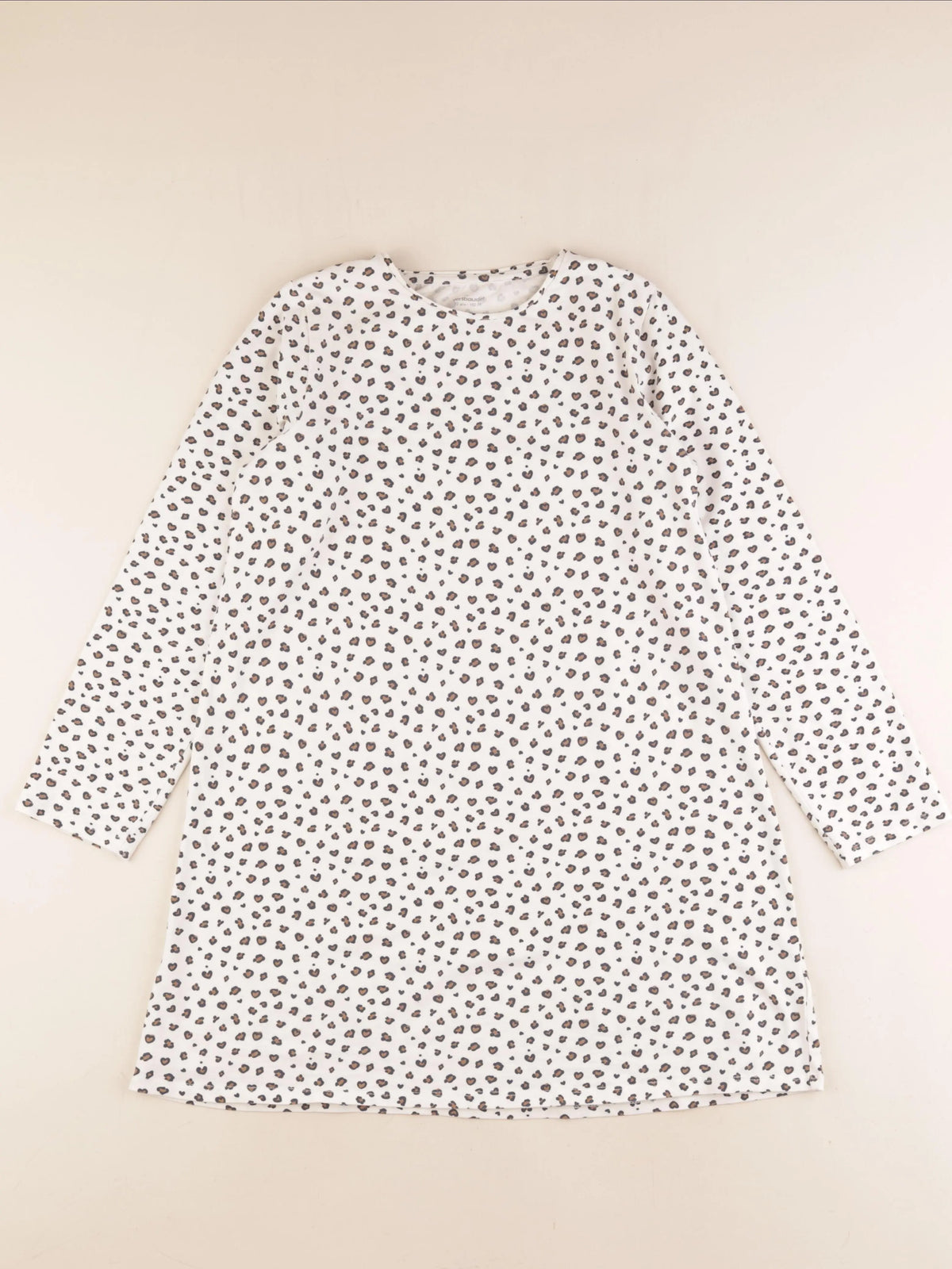 Vertbaudet - chemise de nuit coton beige - 12 ans