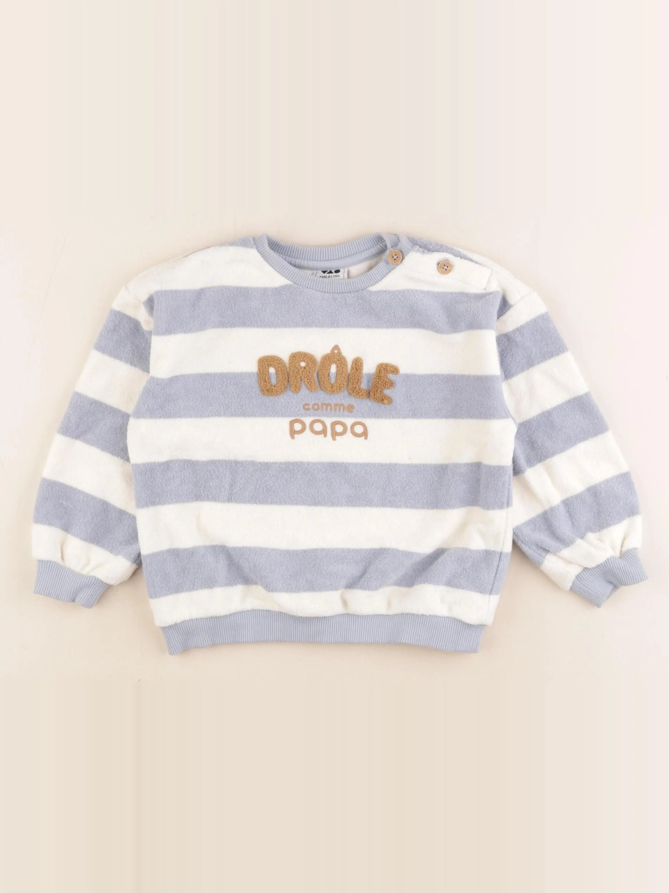 Tape à l'oeil - sweat bleu - 36 mois
