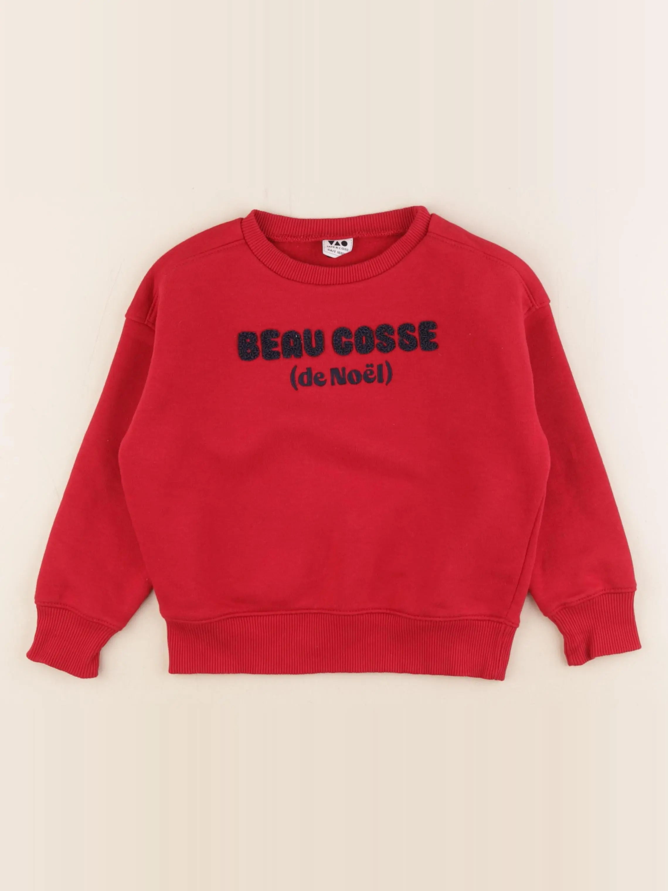 Tape à l'oeil - sweat rouge - 4 ans