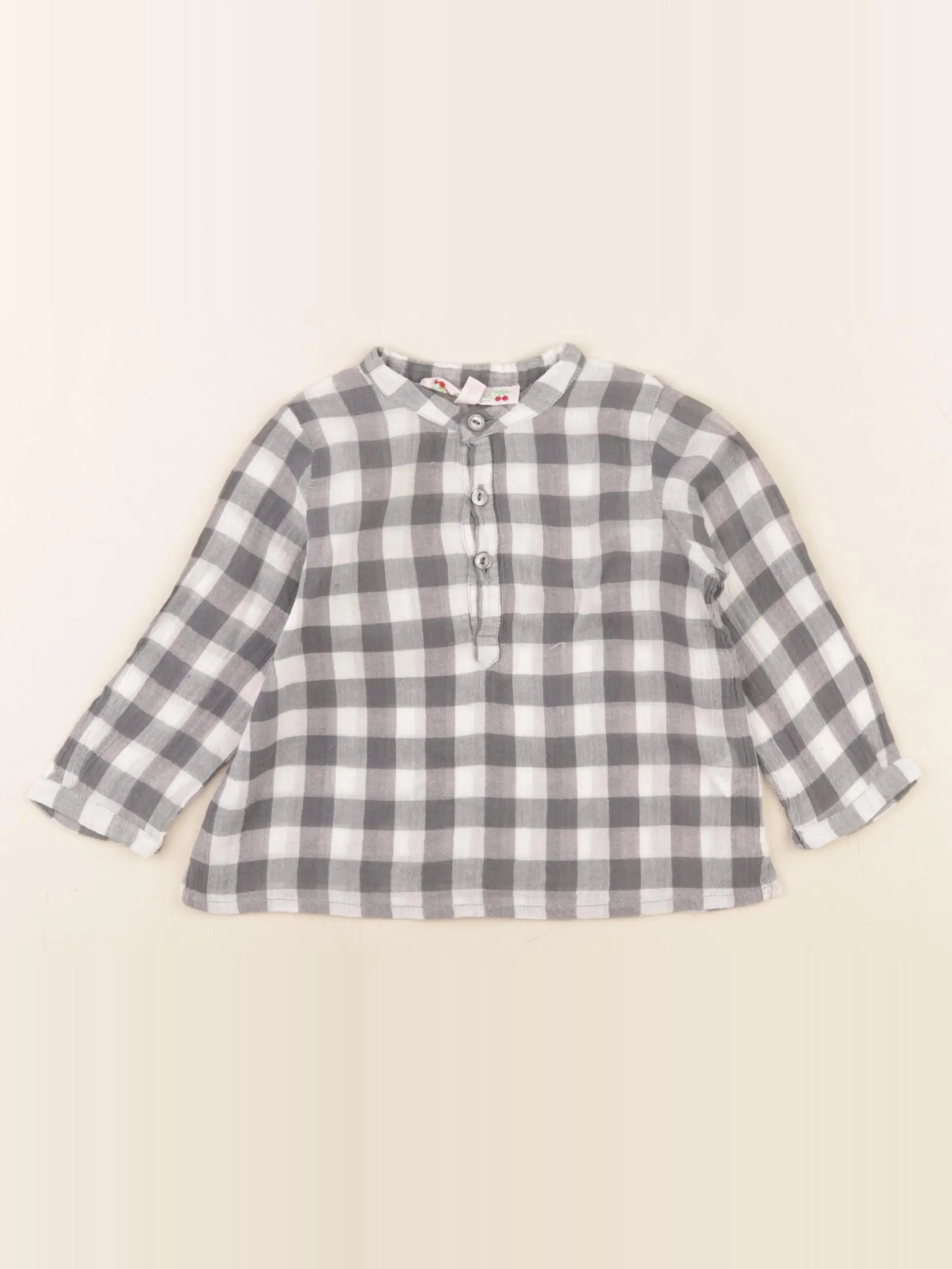 Bonton - chemise gris - 6 mois