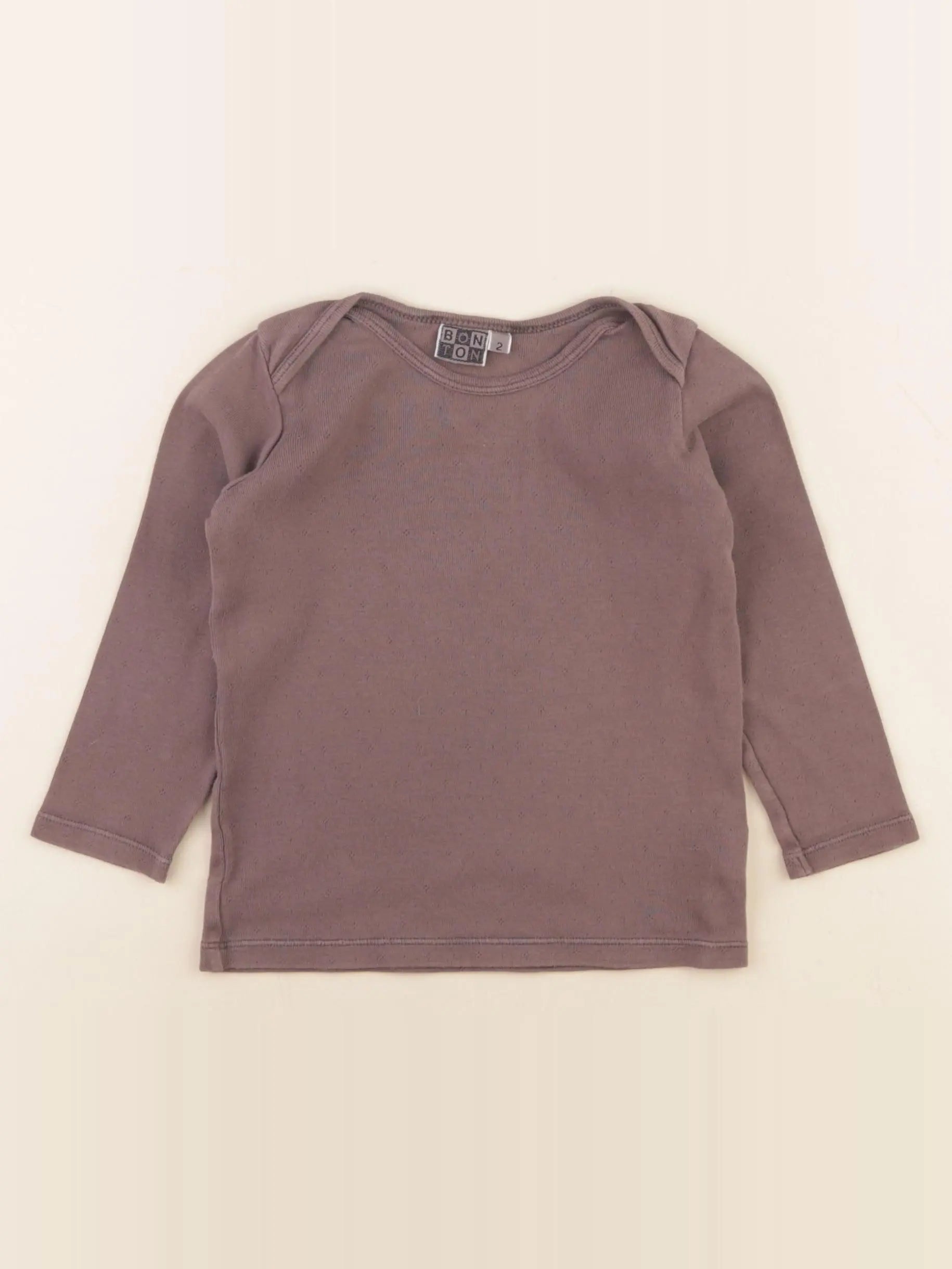 Bonton - tee-shirt marron - 2 ans