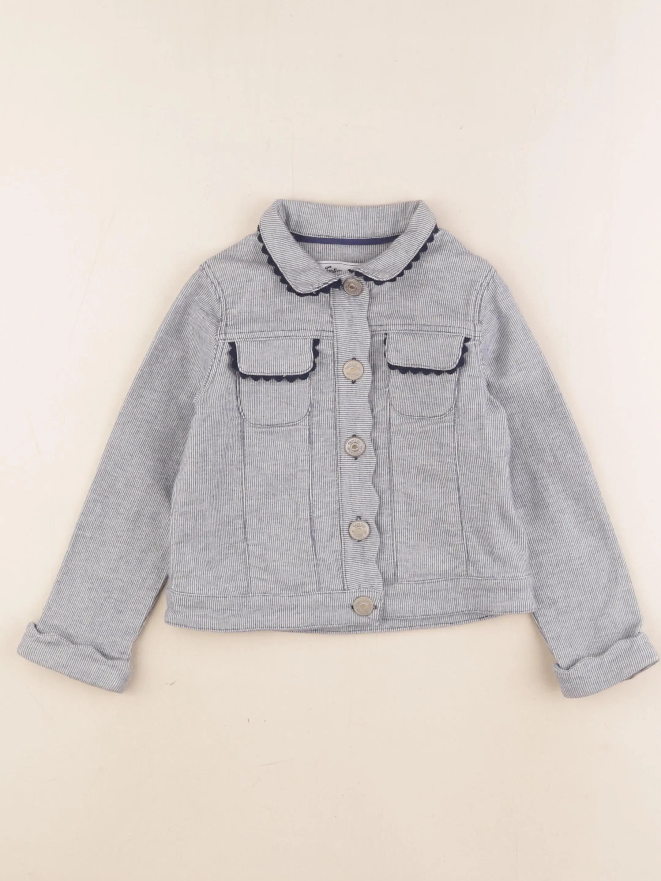 Tartine & Chocolat - veste bleu, blanc - 4 ans