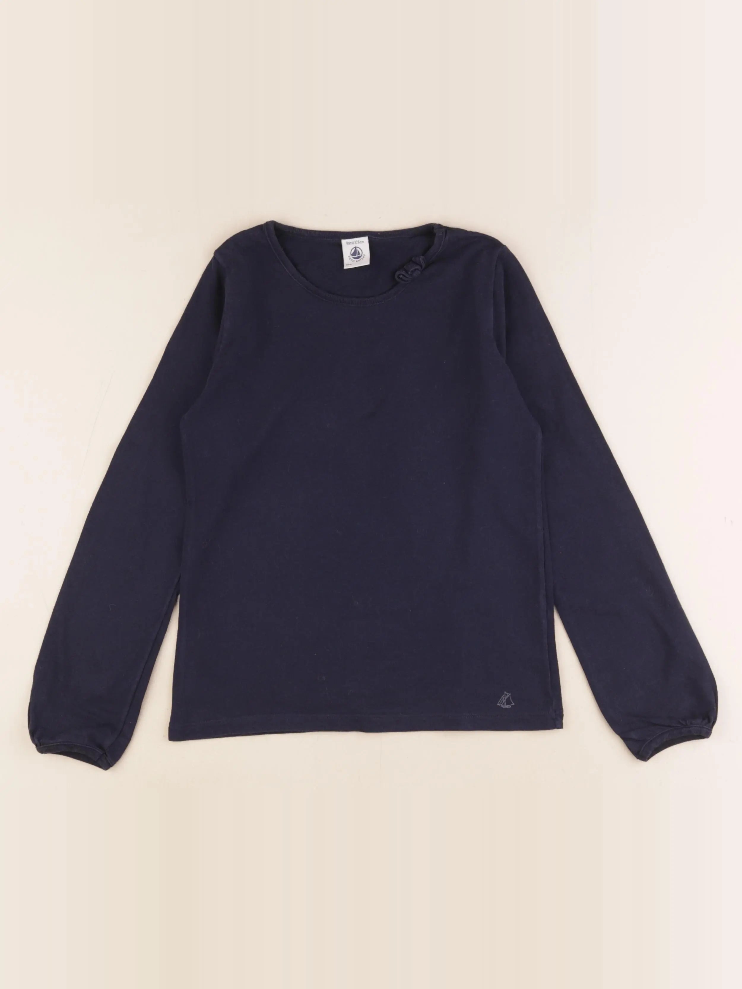 Petit Bateau - tee-shirt bleu - 8 ans