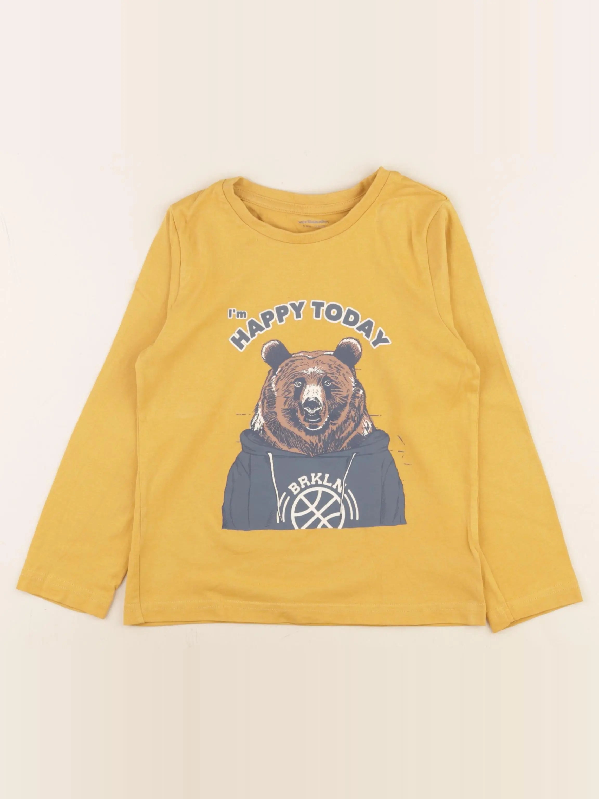 Vertbaudet - tee-shirt jaune - 6 ans