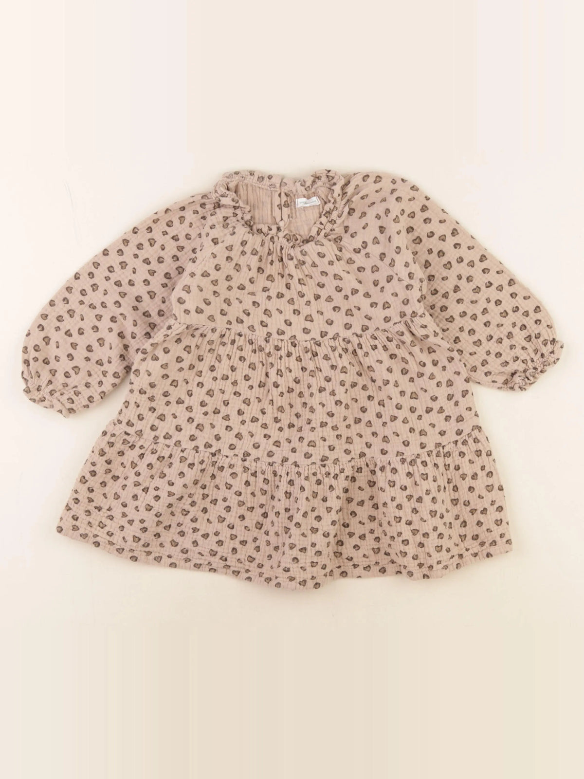 Vertbaudet - robe marron - 24 mois