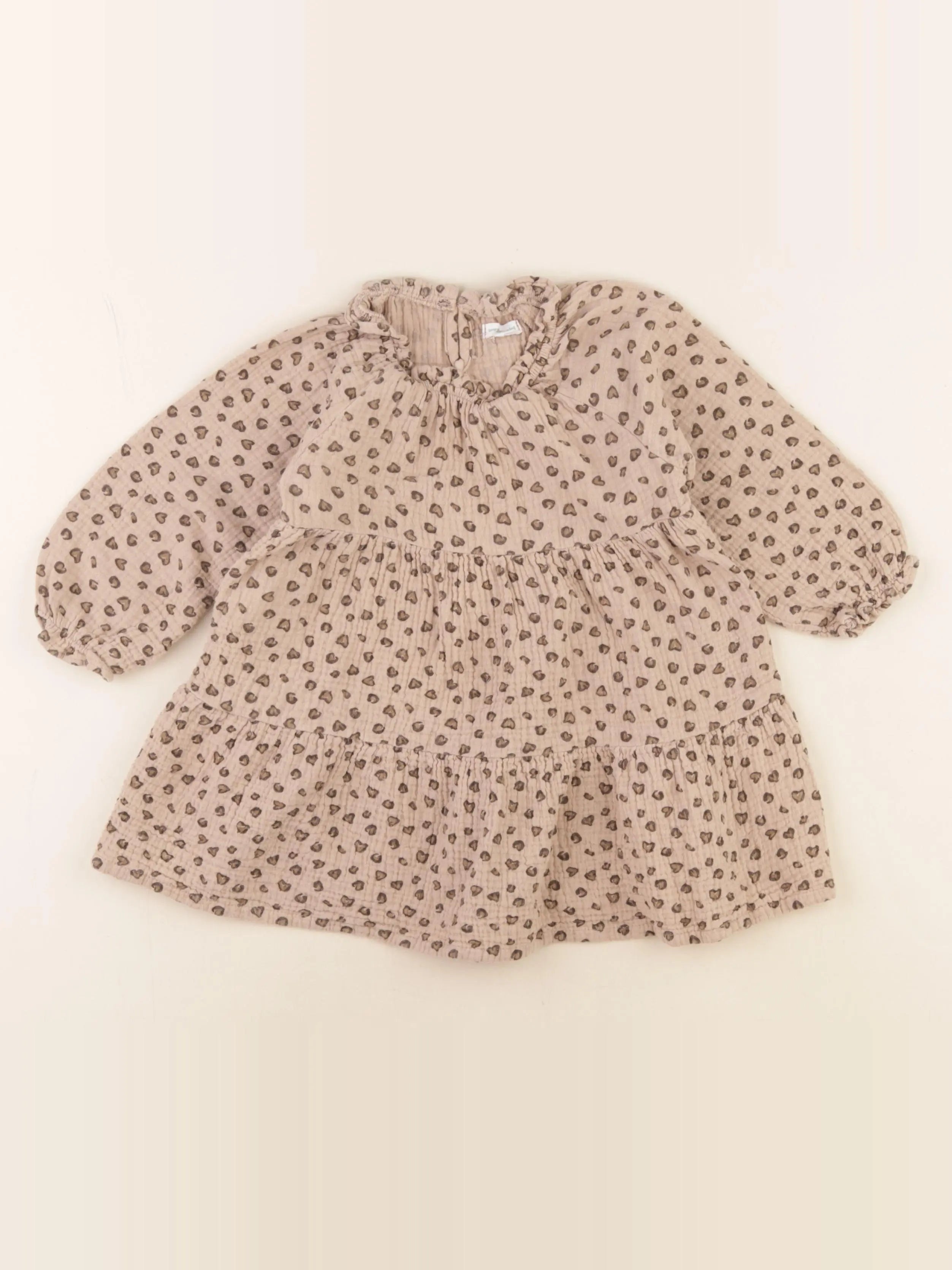 Vertbaudet - robe marron - 24 mois