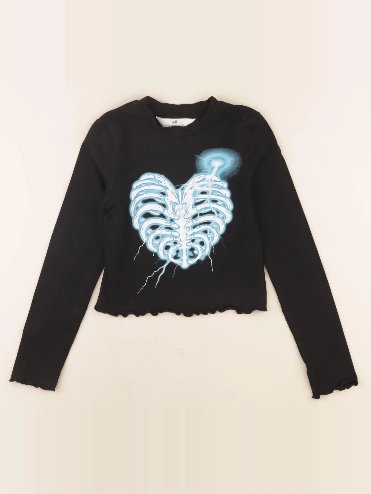 H&M - tee-shirt noir - 8/10 ans