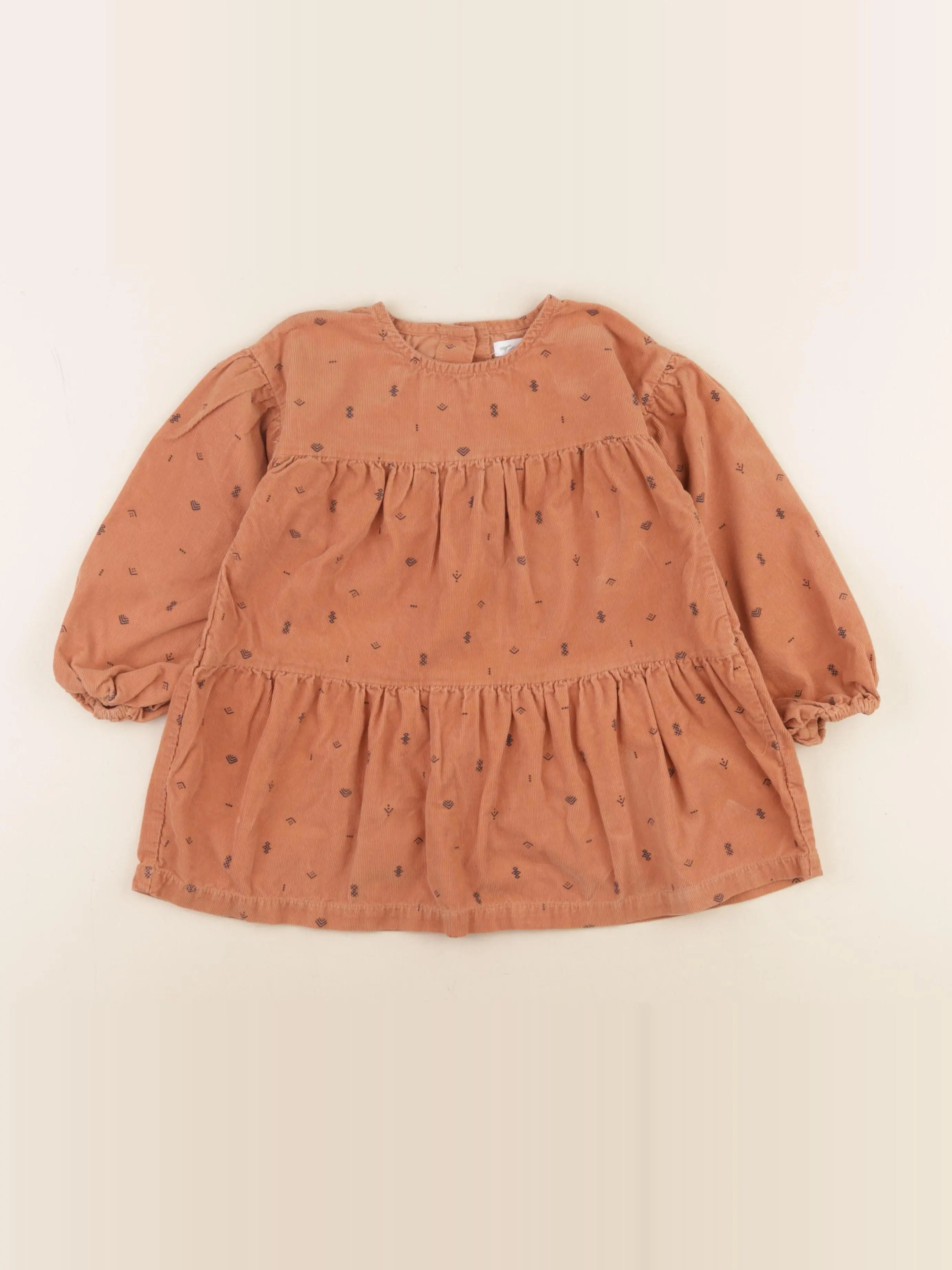 Vertbaudet - robe marron - 36 mois
