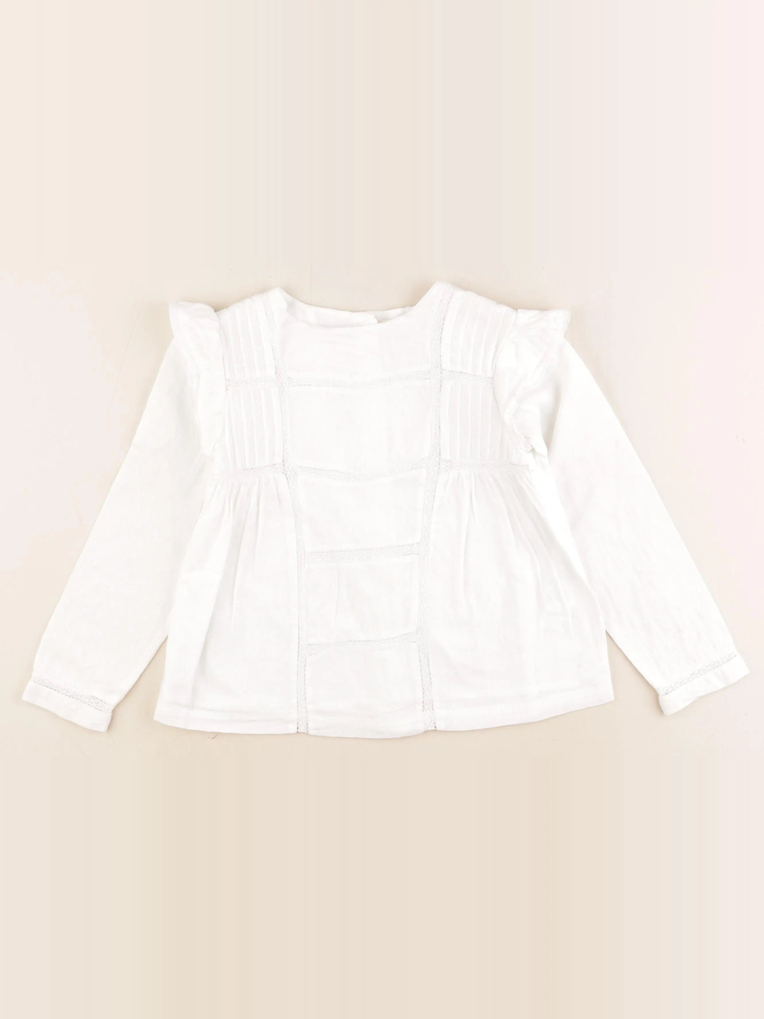 Gocco - blouse blanc - 4/5 ans