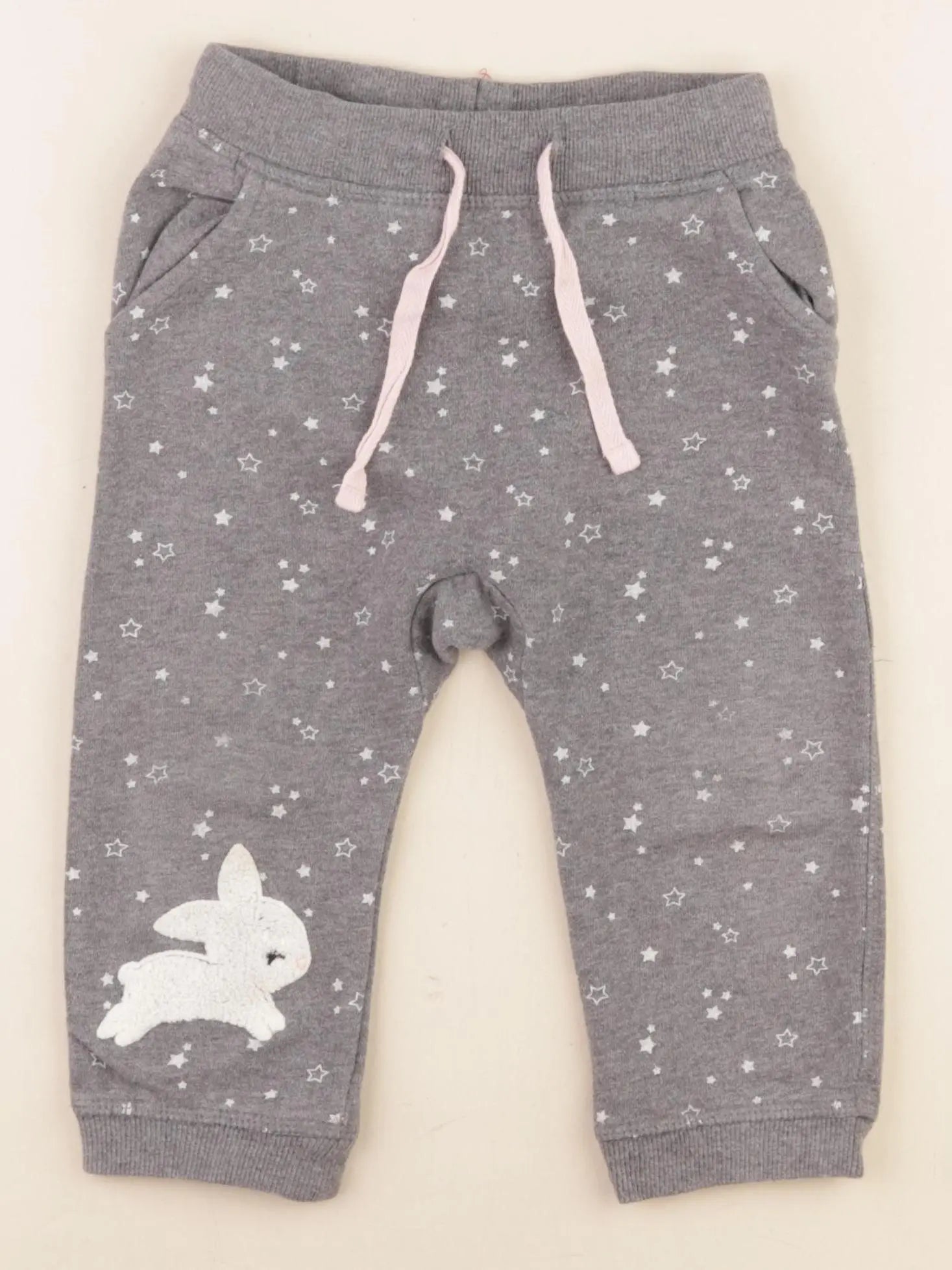 H&M - sarouel gris - 12/18 mois