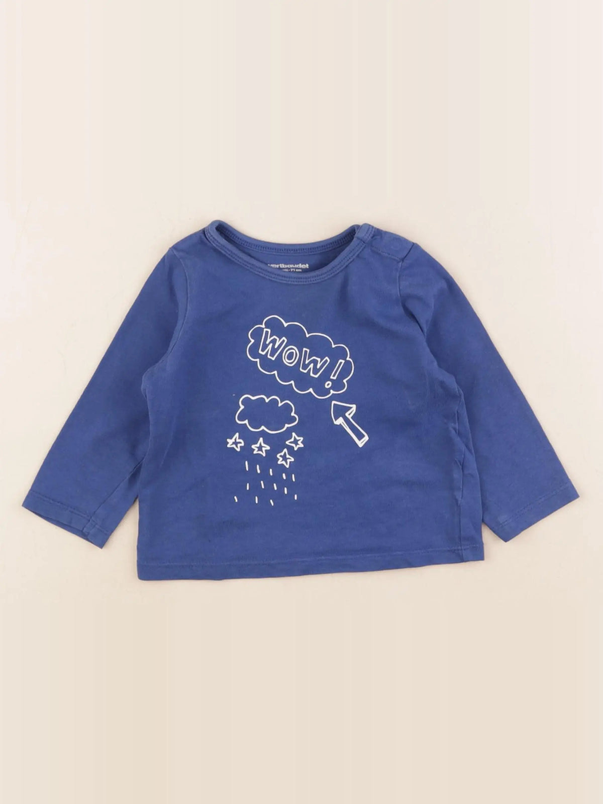 Vertbaudet - tee-shirt bleu - 9 mois