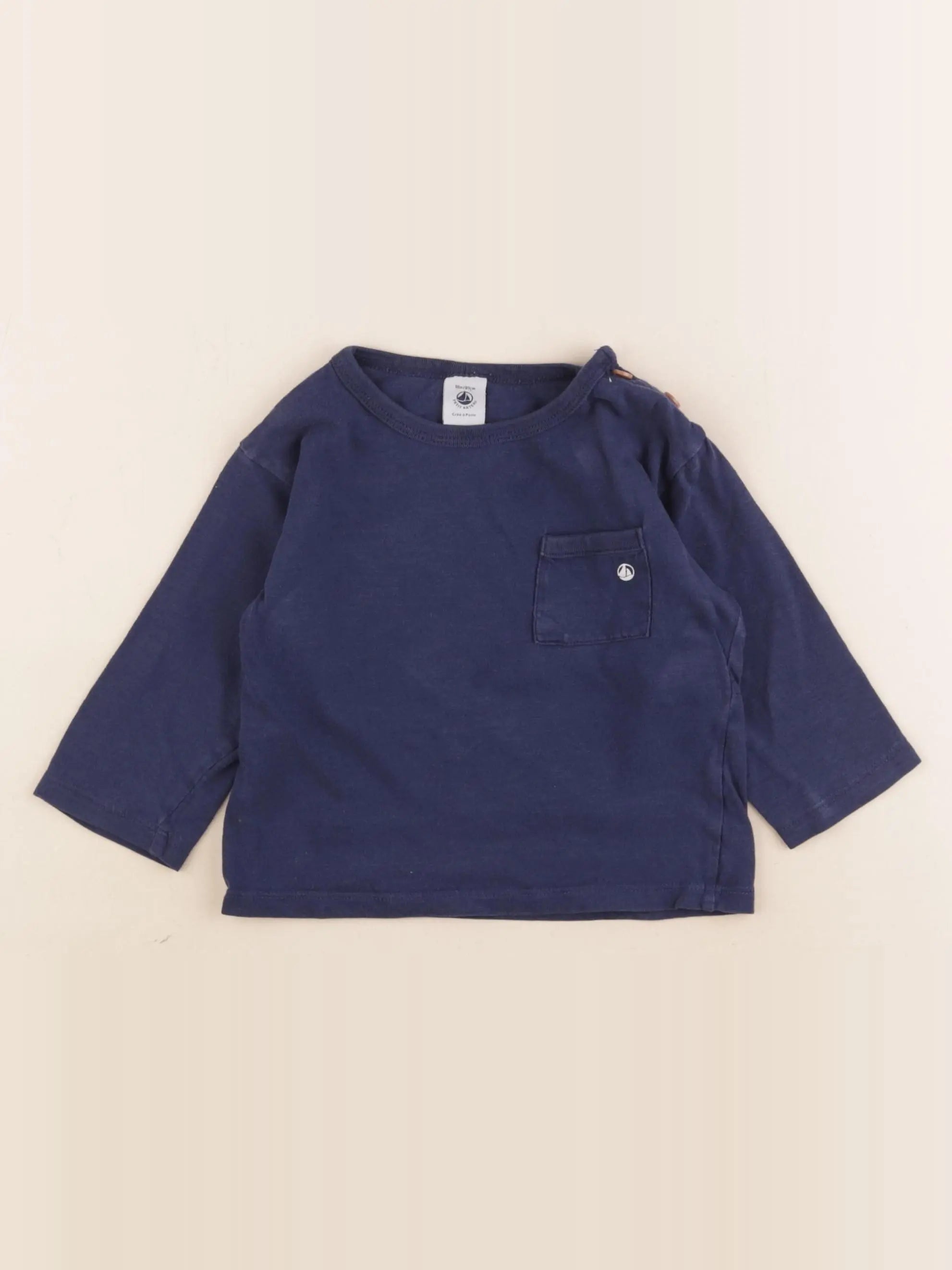 Petit Bateau - tee-shirt bleu - 18 mois